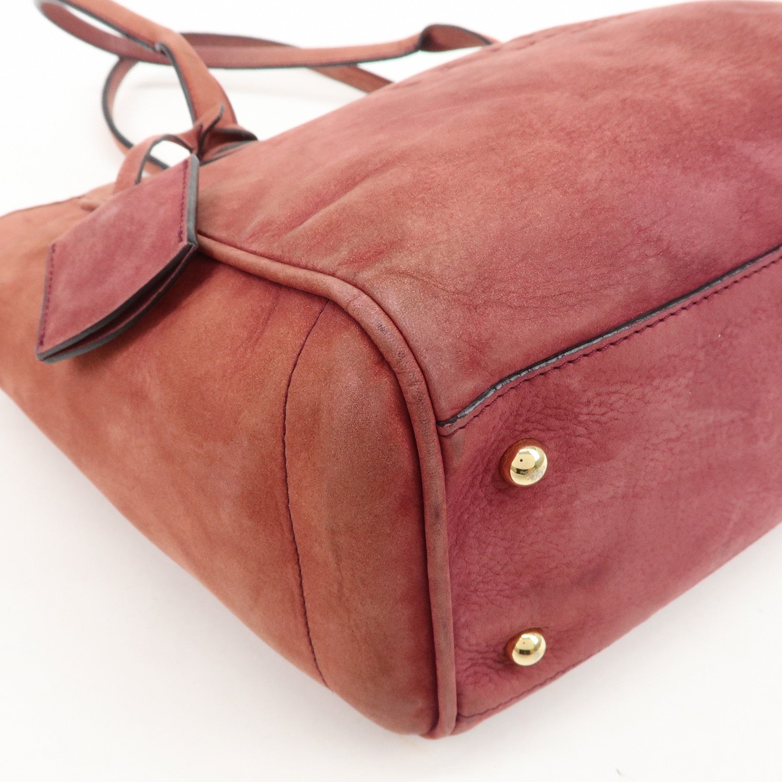 LOEWE Heritage Suede Tote Bag Shoulder Bag Brown