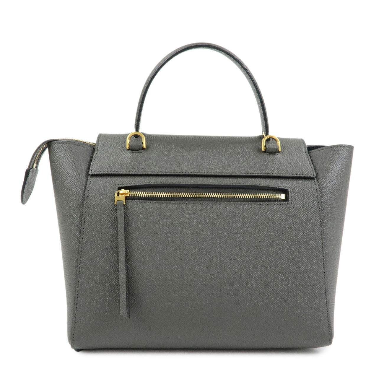 CELINE Belt Bag Calf Leather Micro 2WAY Hand Bag Shoulder Bag Grey