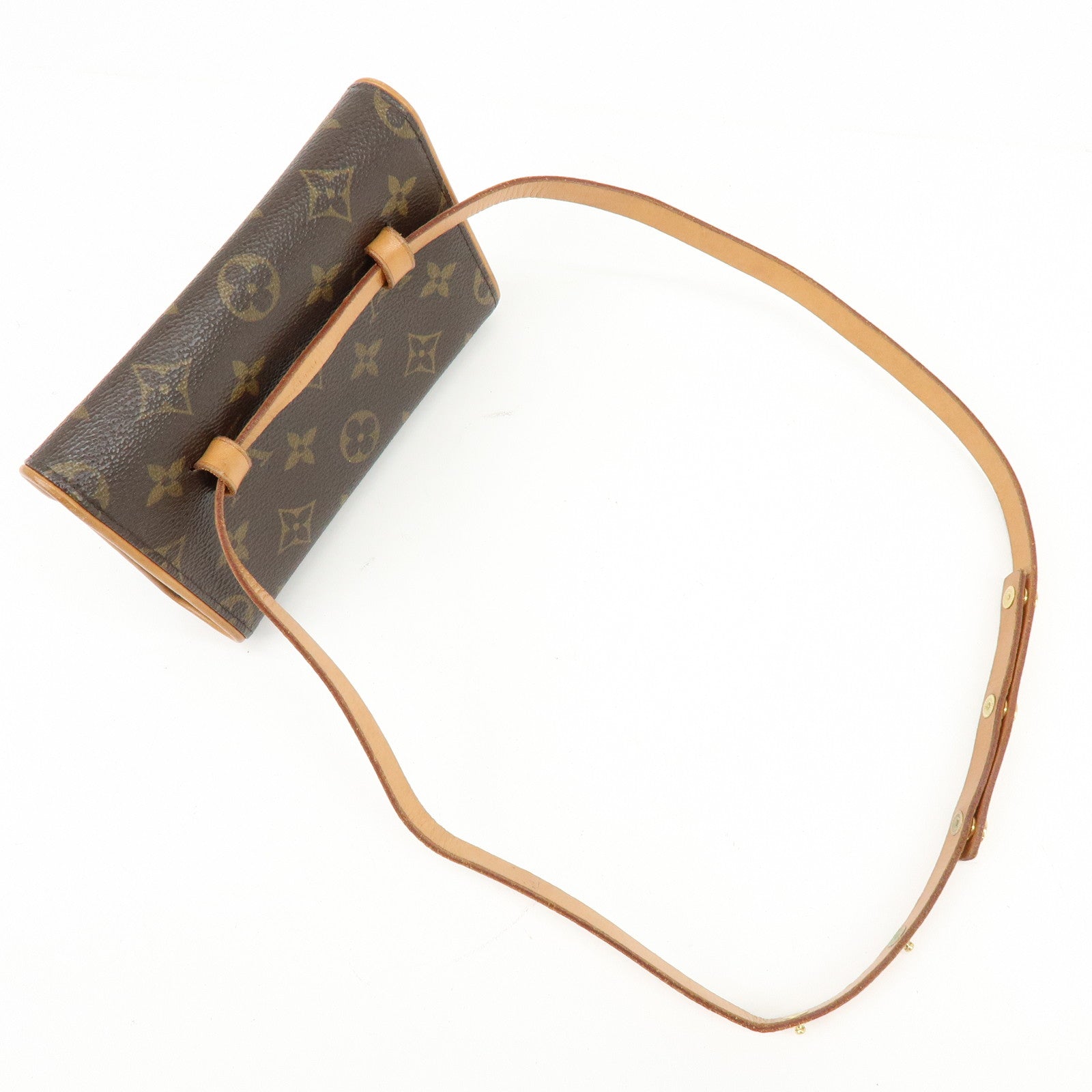 Louis Vuitton Monogram Pochette Florentine Waist Bag Belt XS M51855