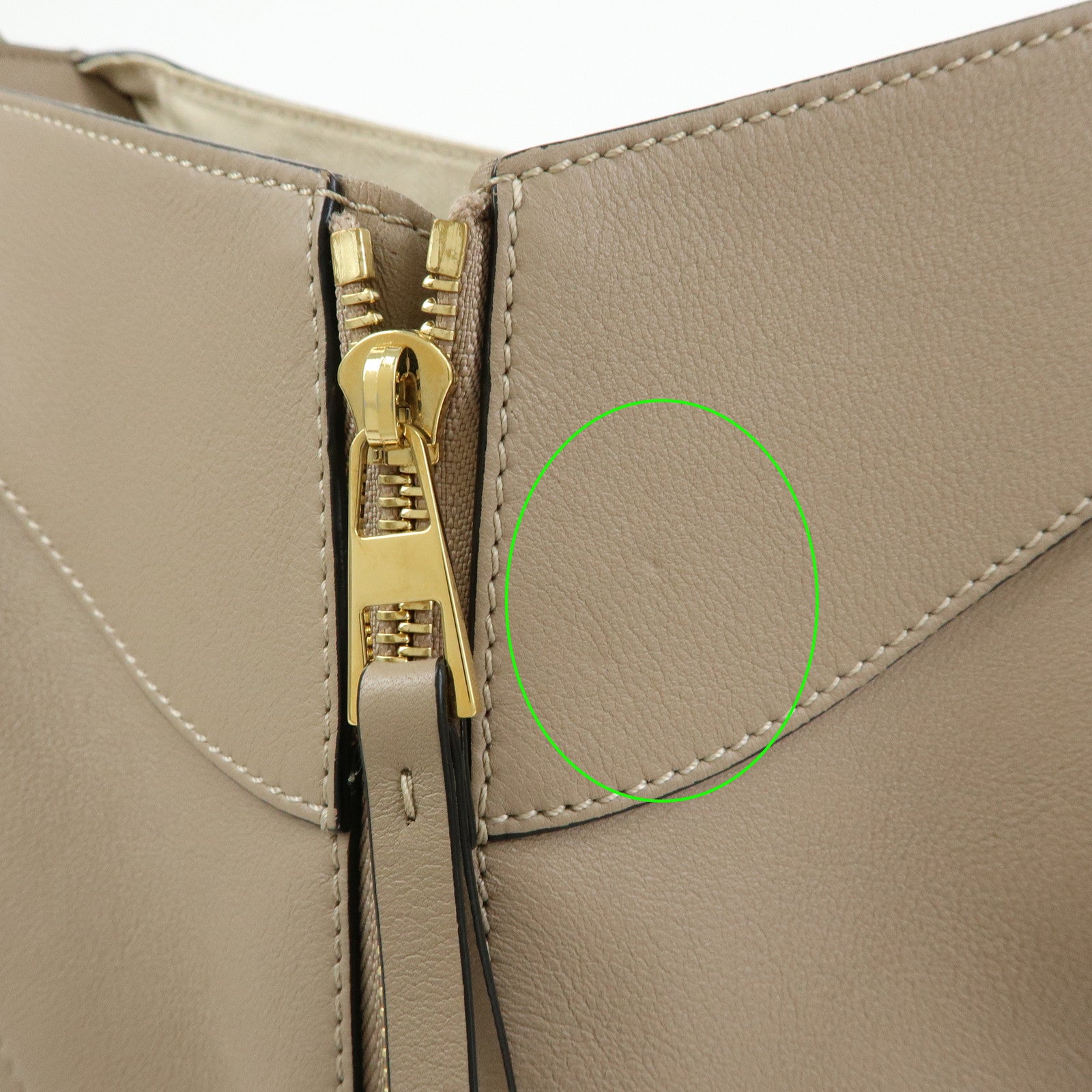 LOEWE Anagram Hammock Small Leather Shoulder Crossbody Bag Greige