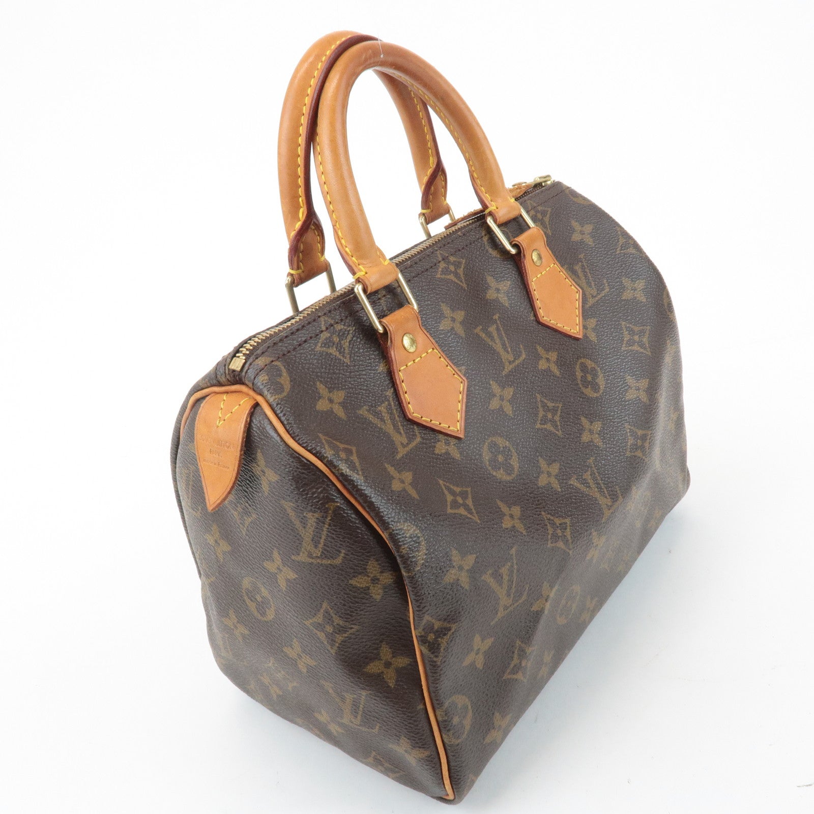 Louis Vuitton Monogram Speedy 25 Hand Bag Boston Bag Brown M41528 Used