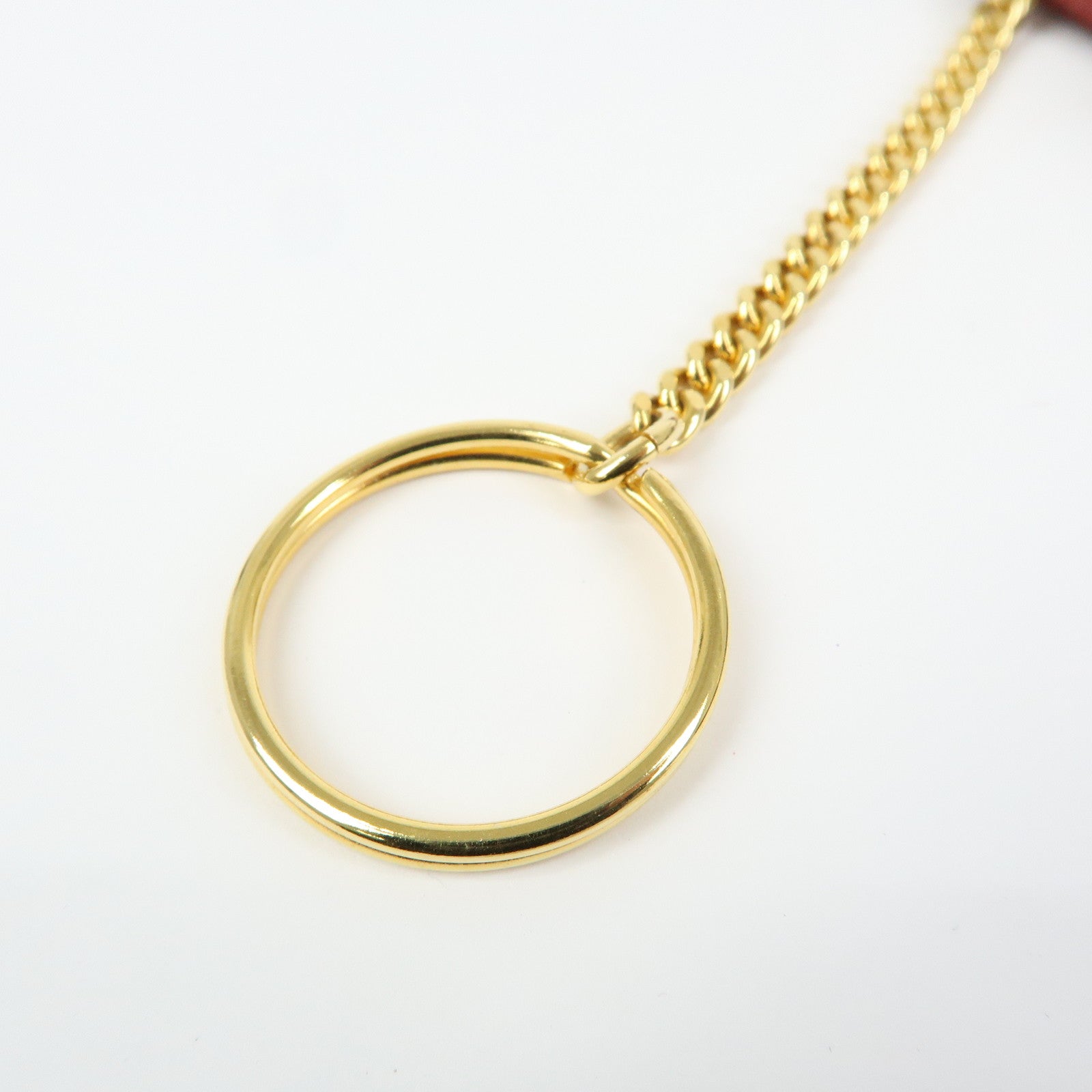 CHANEL COCO Mark Lamb Skin Cigarette Case Key Case Red