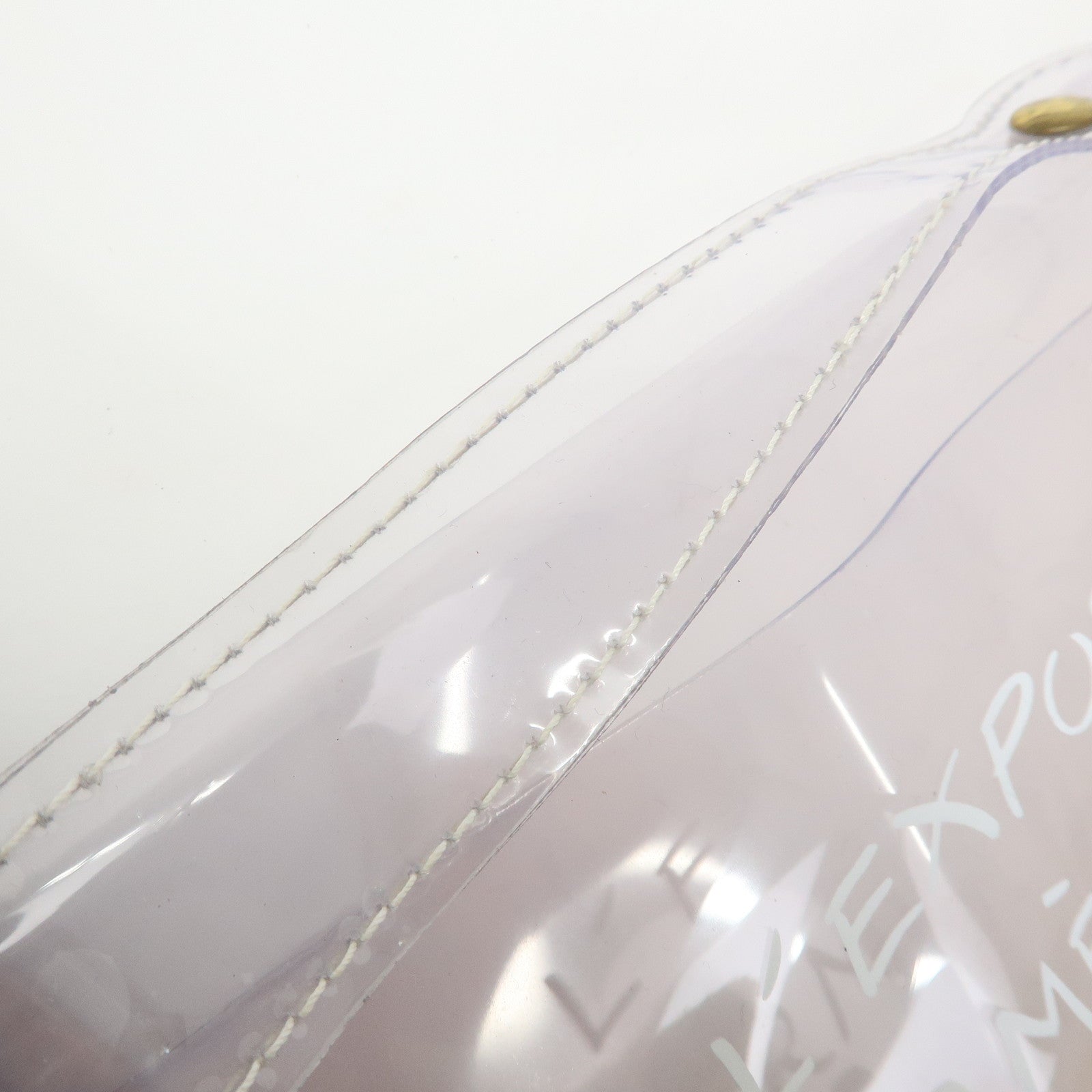 HERMES Kelly Vinyl Hand Bag Clear