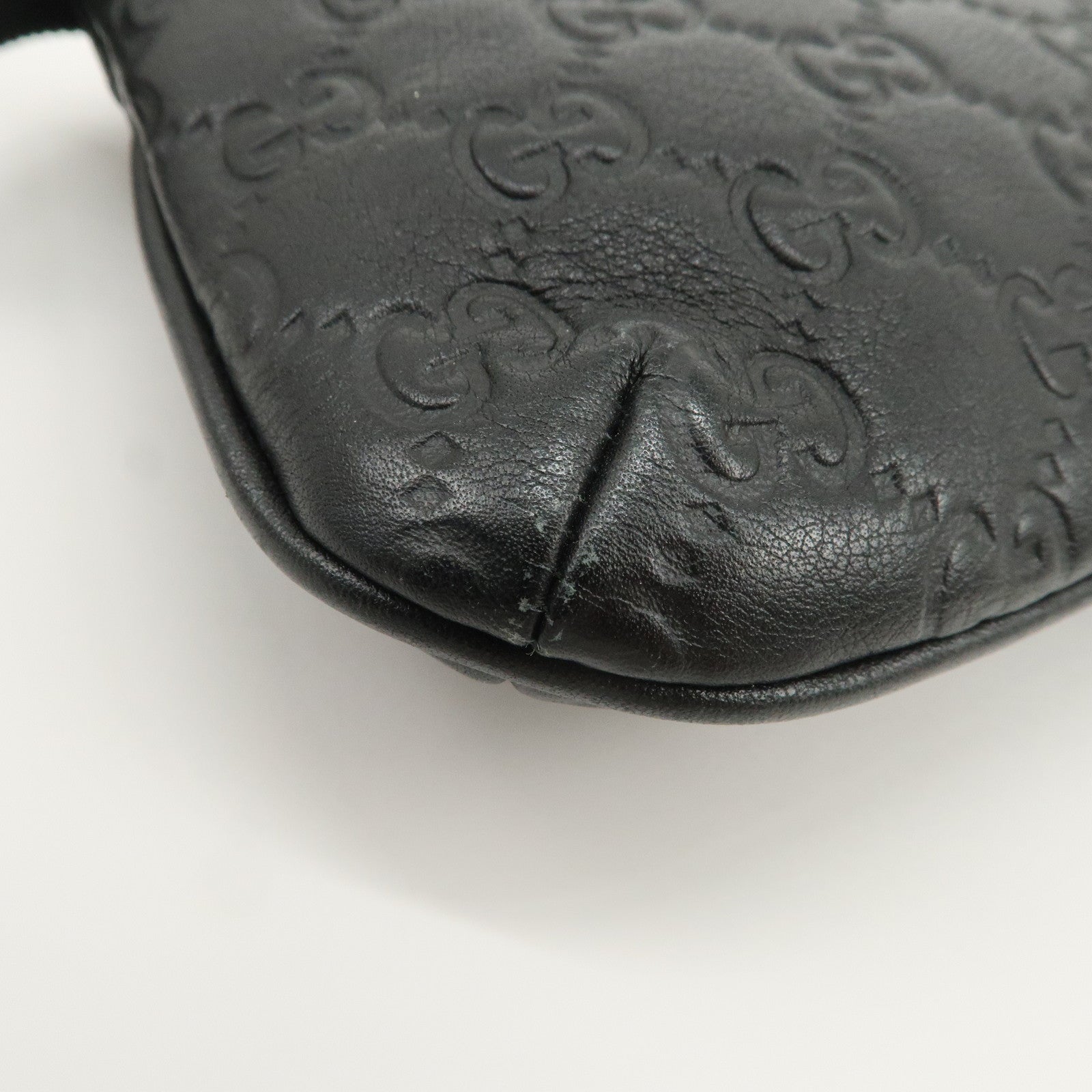 GUCCI Guccissima Leather Clutch Bag Pouch Black 274181