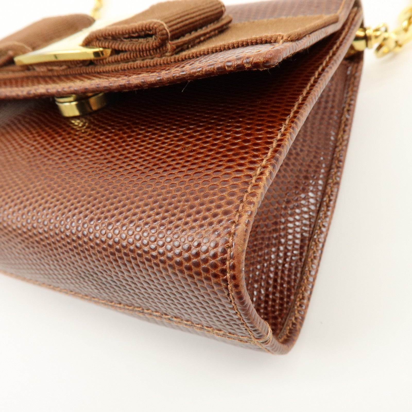 Ferragamo Vara Ribbon Embossed Leather 3Way Shoulder Waist Bag