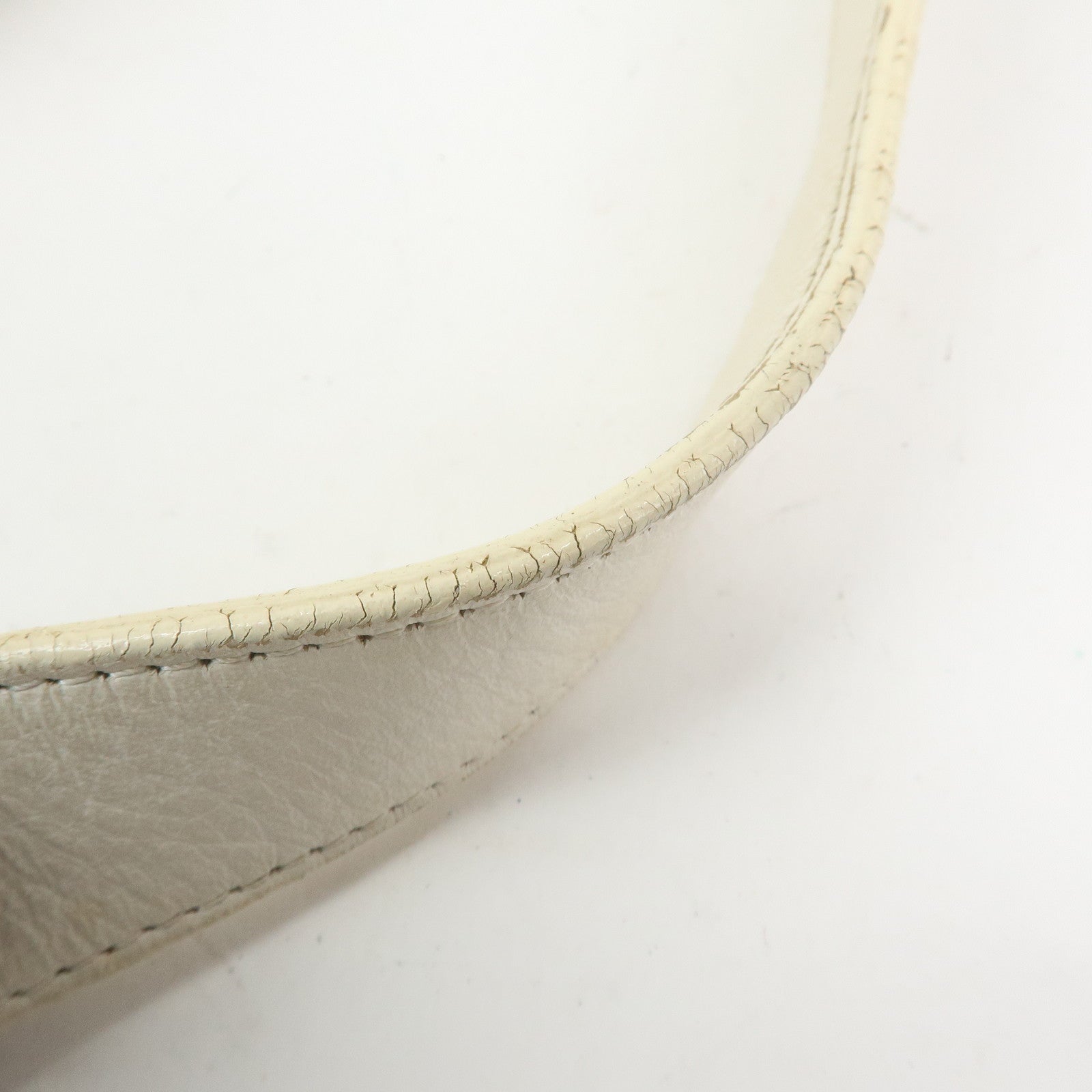 Chloe Raffia Leather Shoulder Bag Hand Bag Natural White