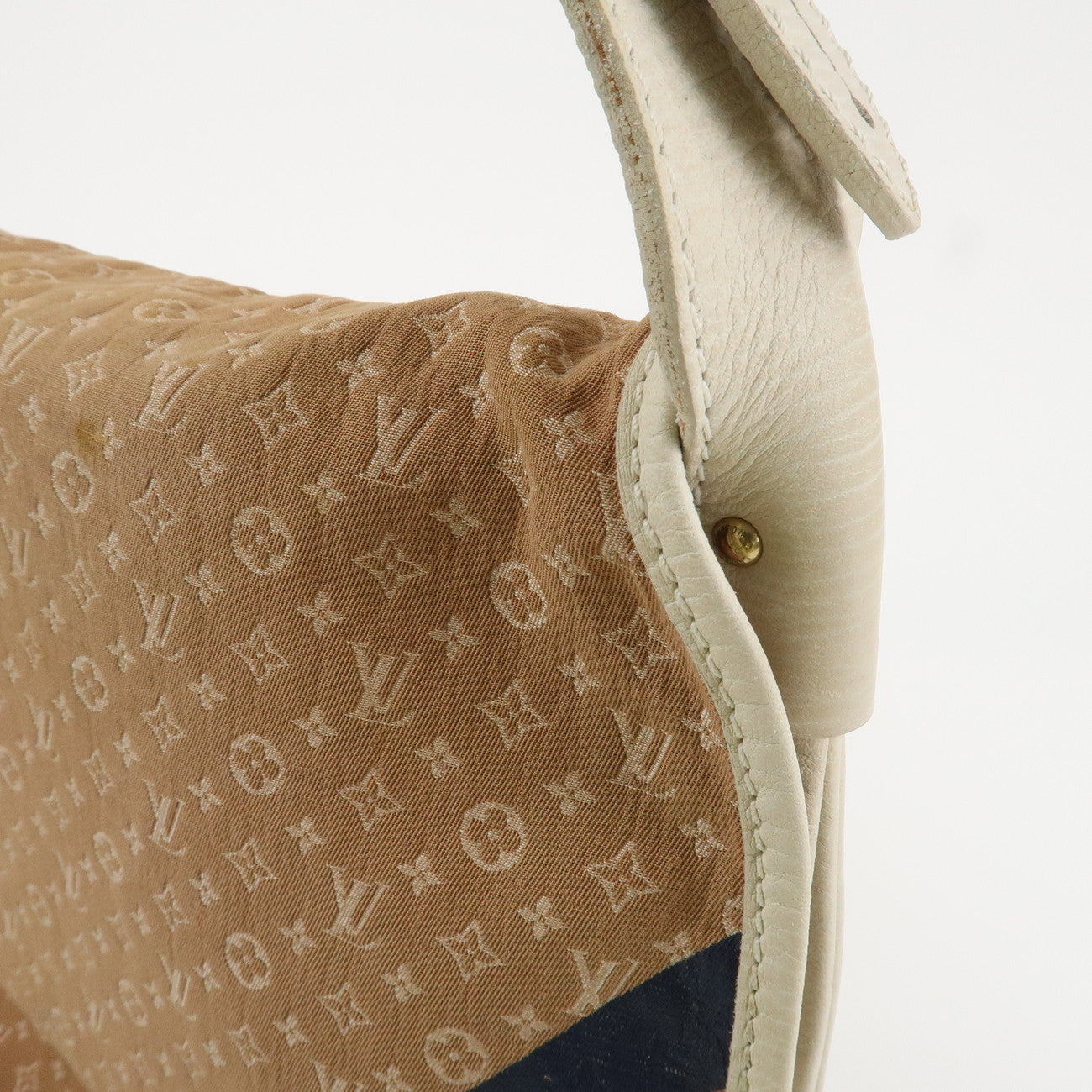 Louis Vuitton Monogram Mini Initial Aman Camel White M40020 Used