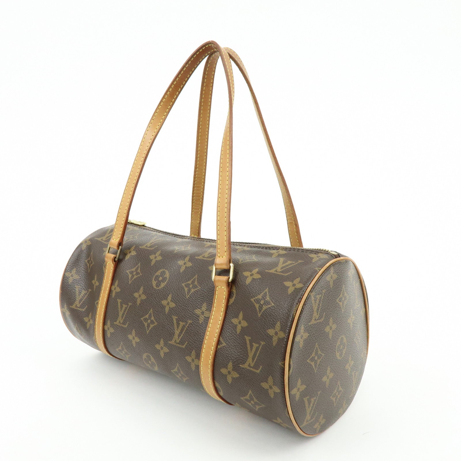 Louis Vuitton Monogram Papillon 30 Hand Bag Brown M51385