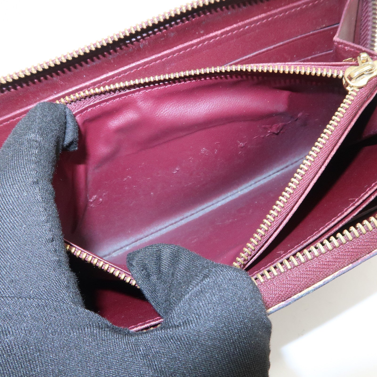 Louis Vuitton Monogram Vernis Leather Set of 2 Wallet M93522/M93575