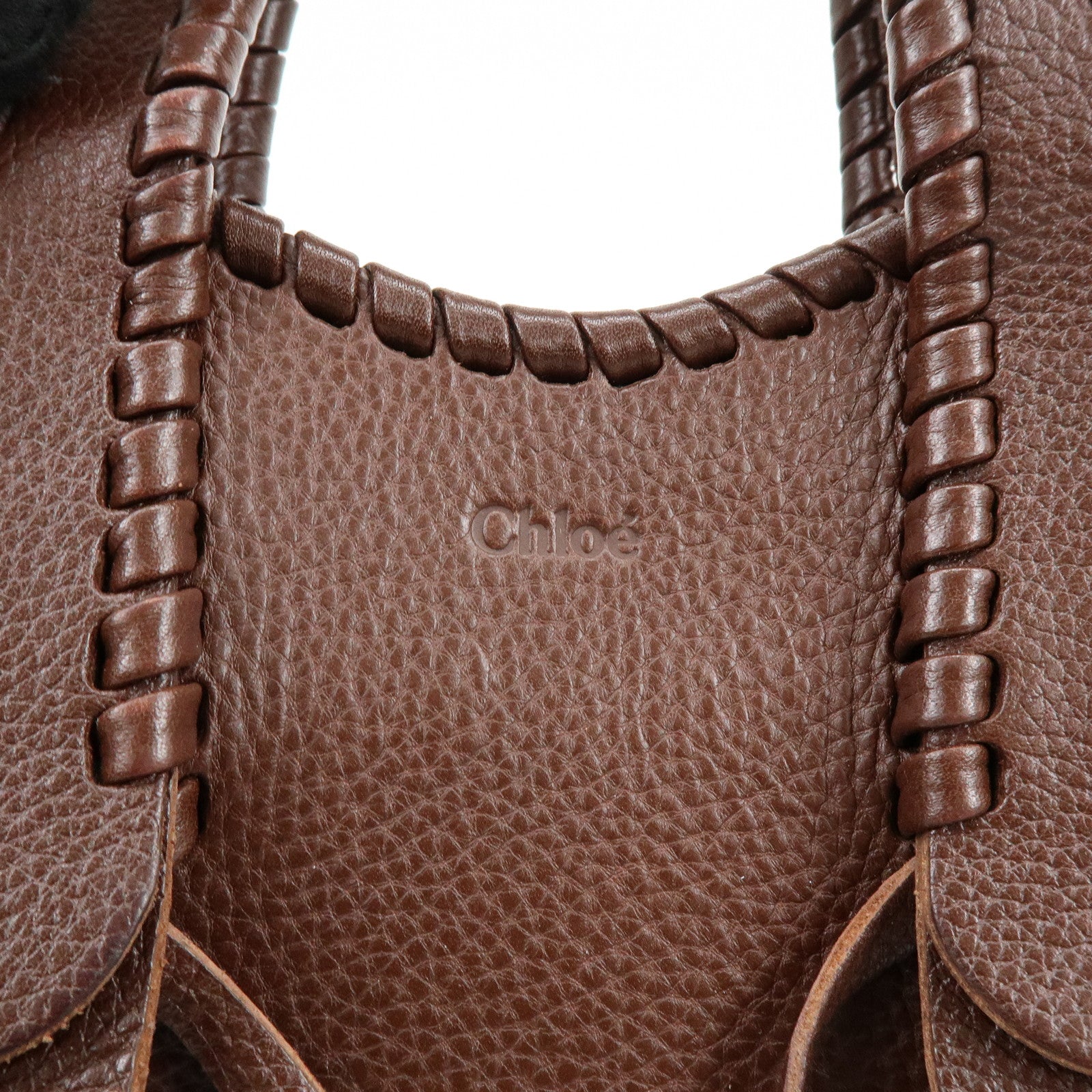 Chloe Mony Leather 2Way Bag Shoulder Bag Hand Bag Brown