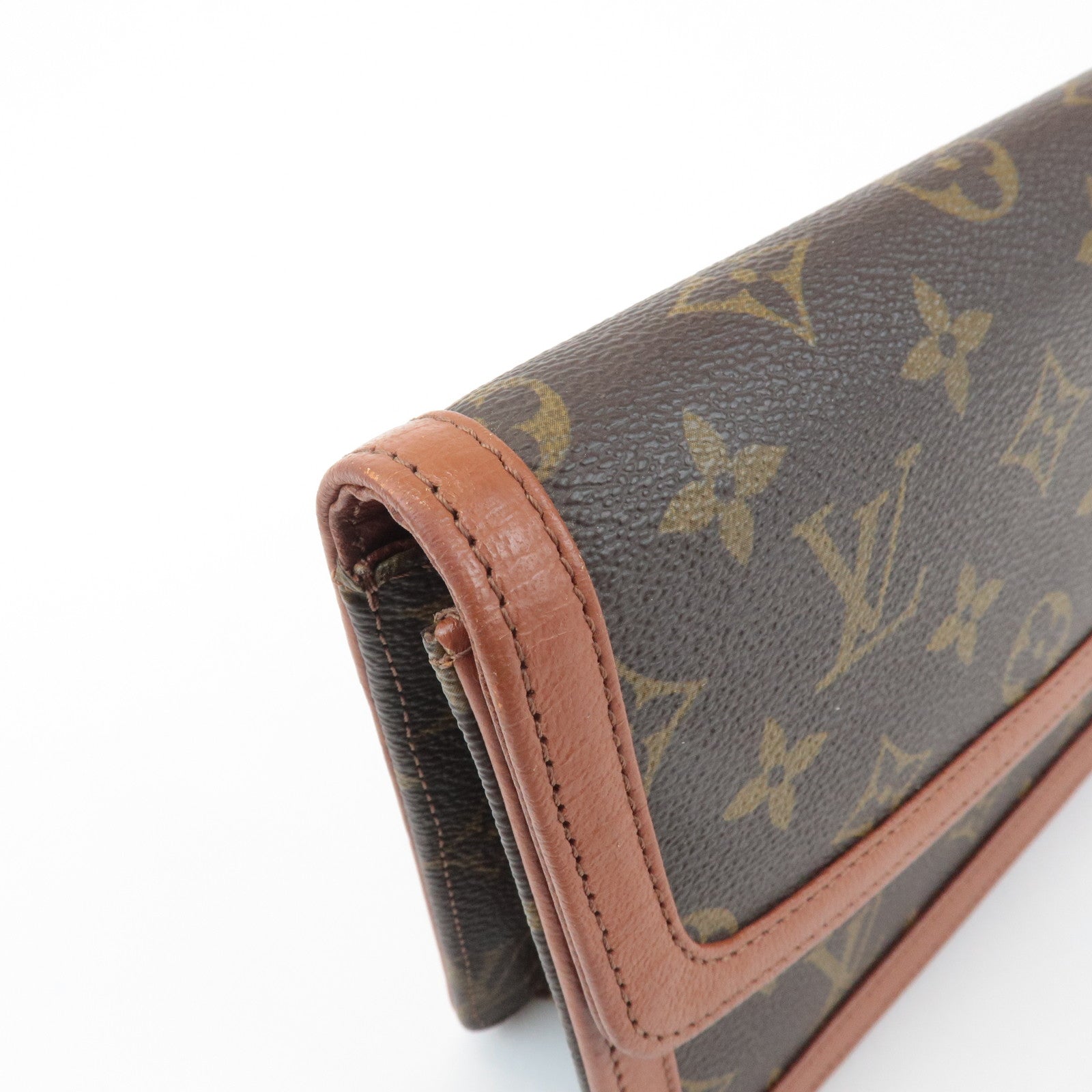 Louis Vuitton Monogram Leather Pochette Damme PM Clutch Bag M51812