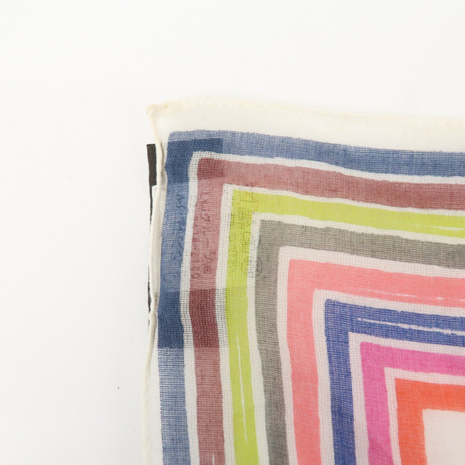 Louis Vuitton Monogram Cotton 100% Scarf Multicolor White Used