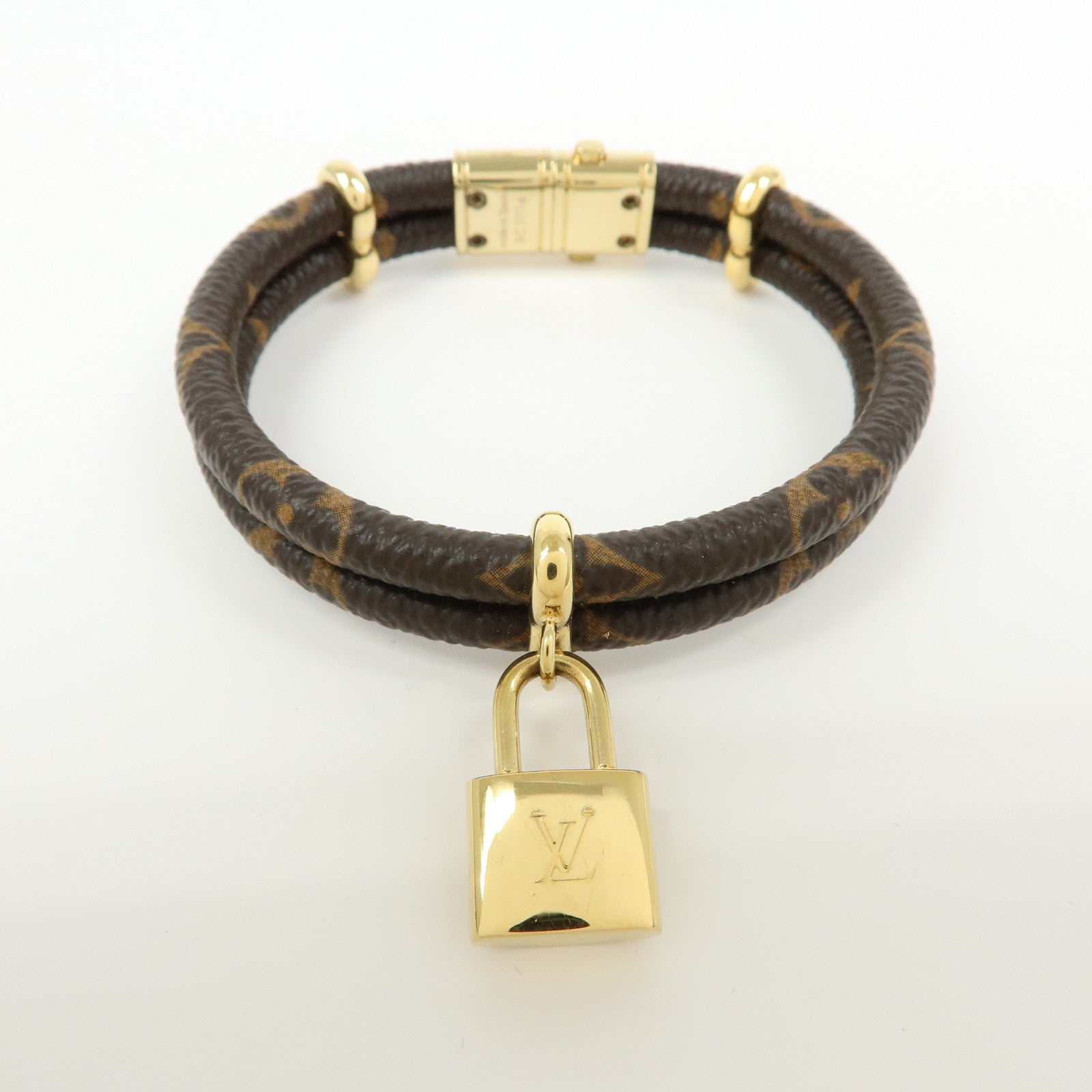 Louis Vuitton Monogram Keep It Twice Bracelet Brown M6640