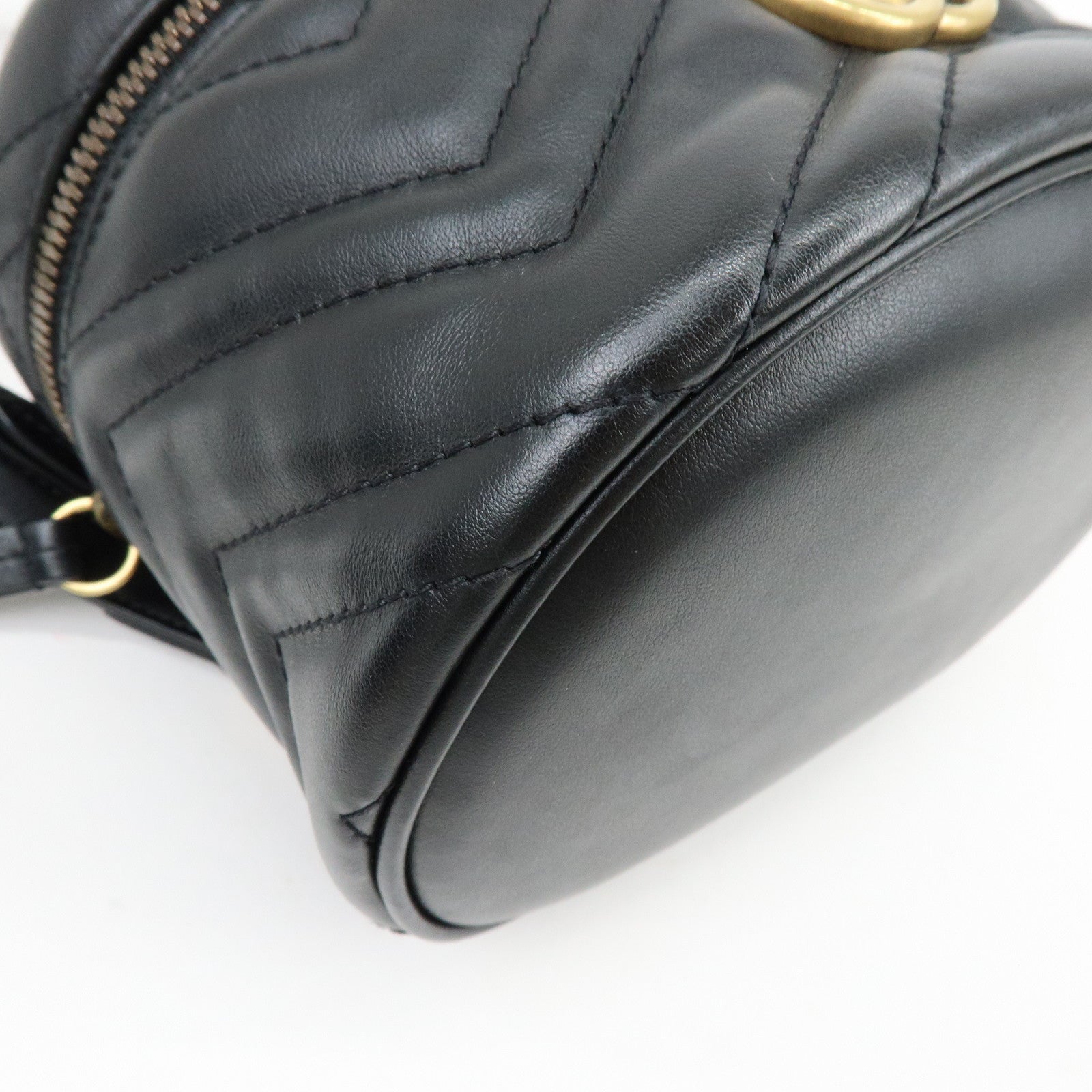 GUCCI GG Marmont Leather Backpack Rucksack Black 598594