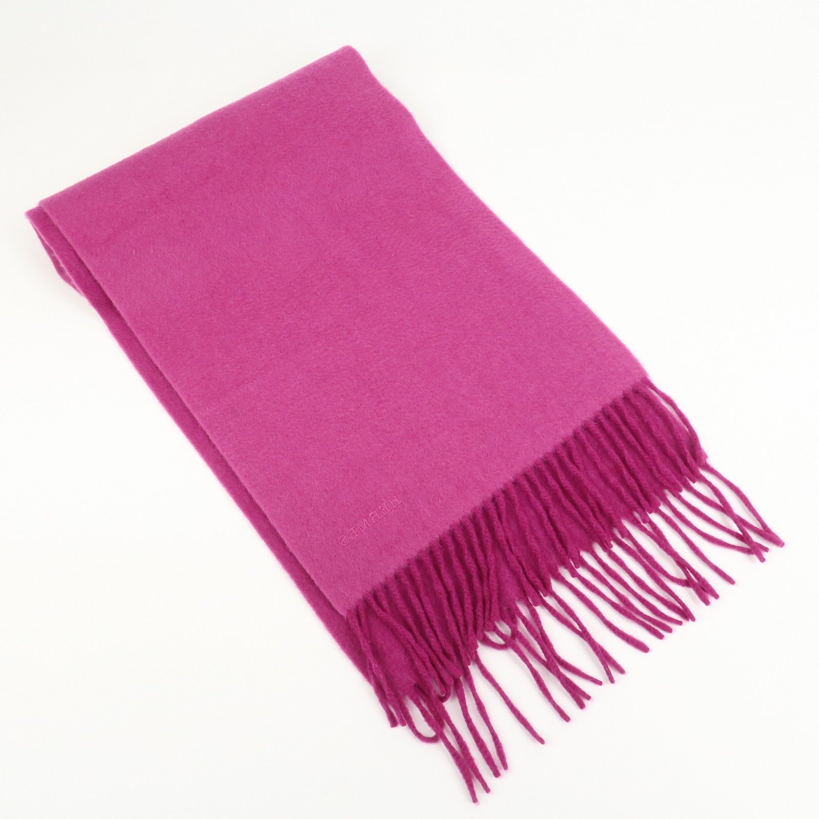 HERMES Cashmere 100% Scarf Muffler Purple