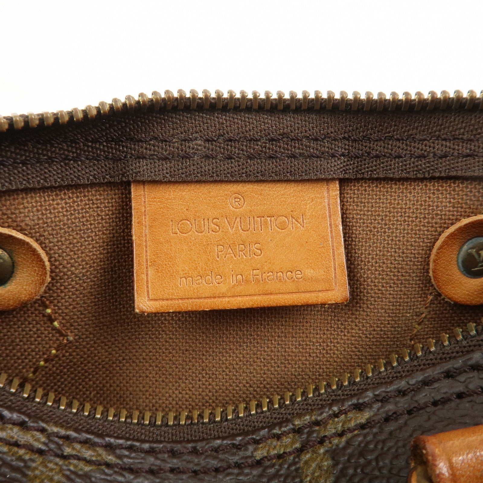 Louis Vuitton Monogram Mini Speedy Hand Bag Brown M41534
