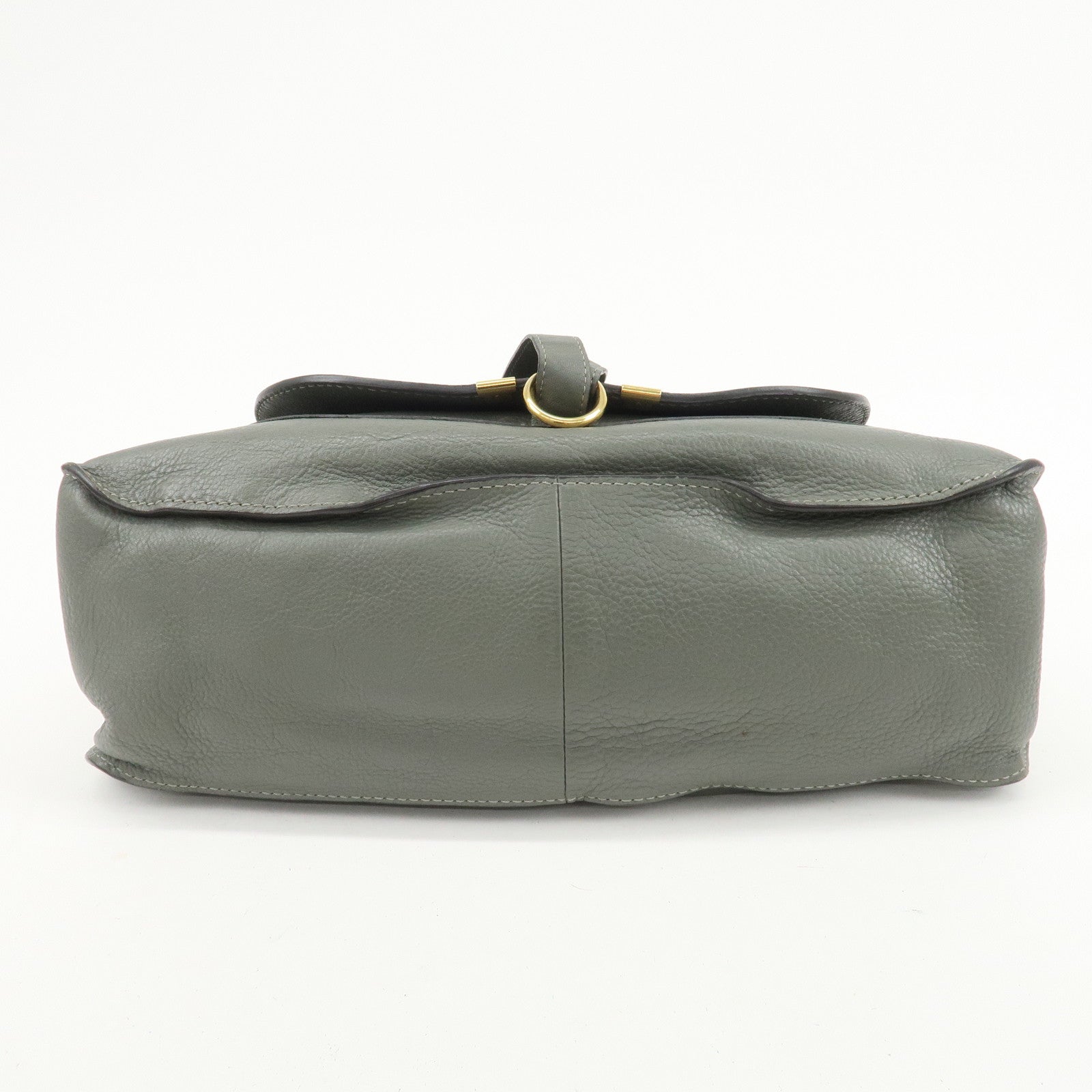 Chloe Marcie Leather Tote Bag Shoulder Bag Hand Bag Gray