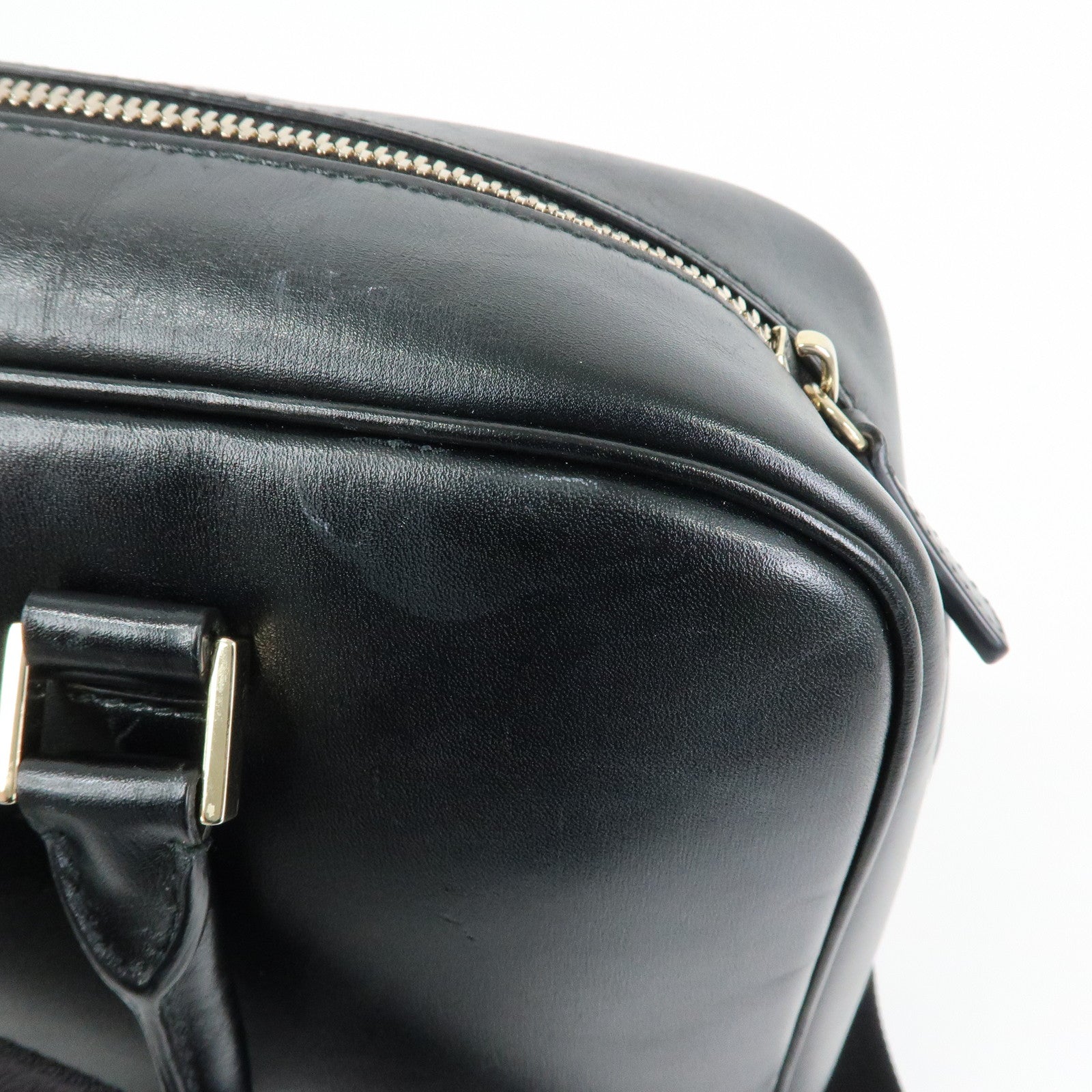 JIL SANDER Leather 2Way Bag Hand Bag Shoulder Bag Pouch Black