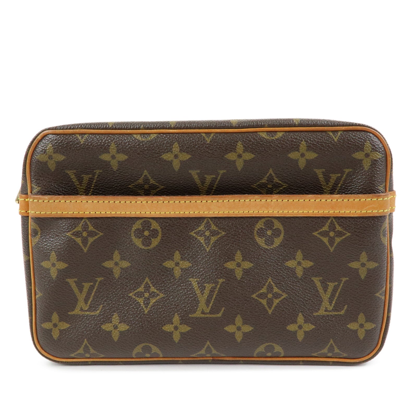Louis Vuitton Monogram Compiegne 23 Pouch Clutch Bag Brown M51845