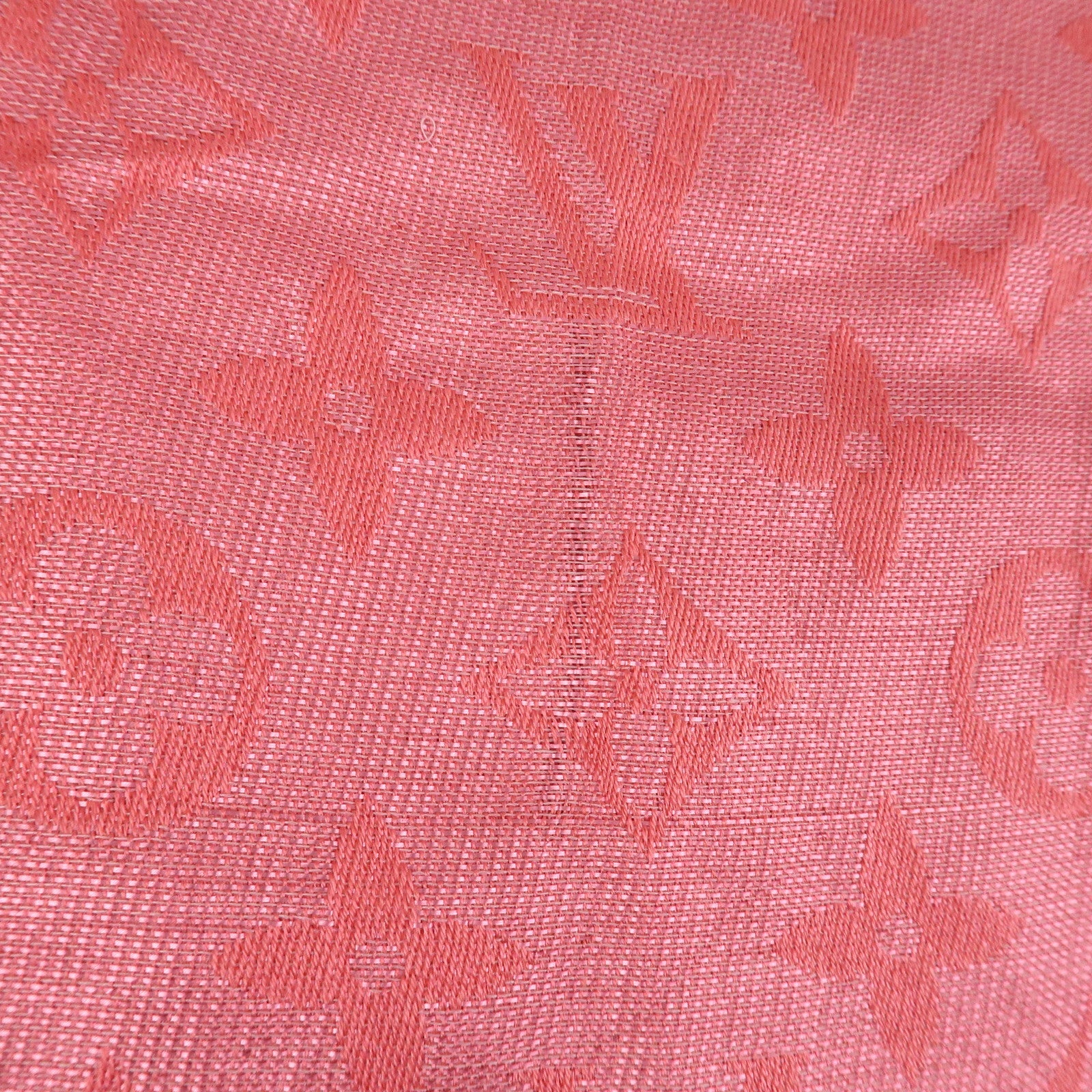 Louis Vuitton Monogram Silk Wook Shawl Scarf Pink