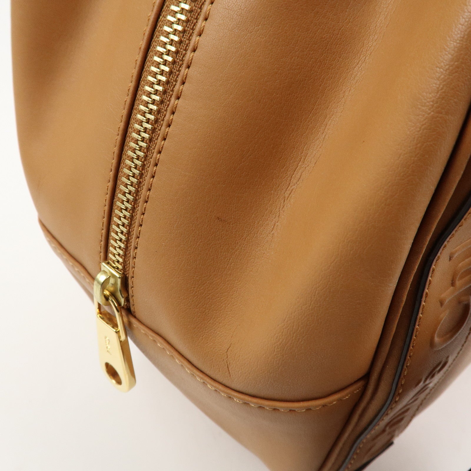 Chloe Eden Leather Shoulder Bag Hand Bag Tassel Brown