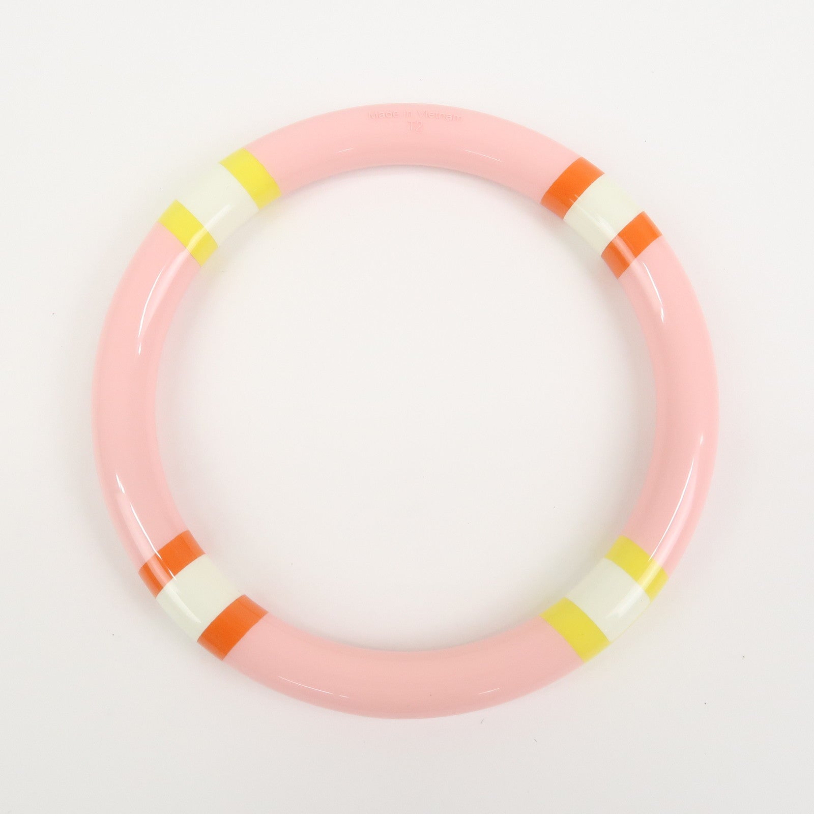 HERMES H Equipe PM Lacquered Wood Bracelet Bangle Pink