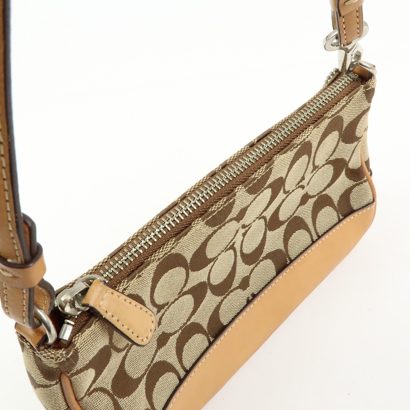 COACH Signature Set of 2 Mini Canvas Leather Shoulder Hand Bag
