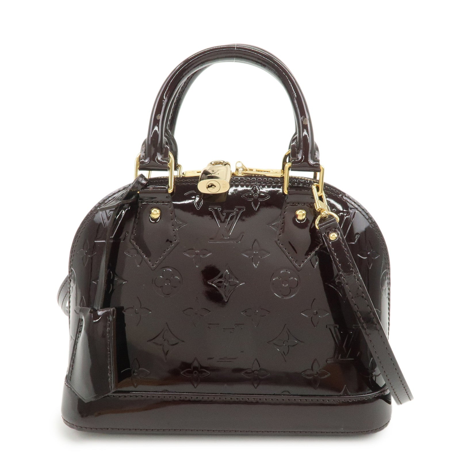 Louis Vuitton Monogram Vernis Alma BB 2Way Bag Amarante M91678