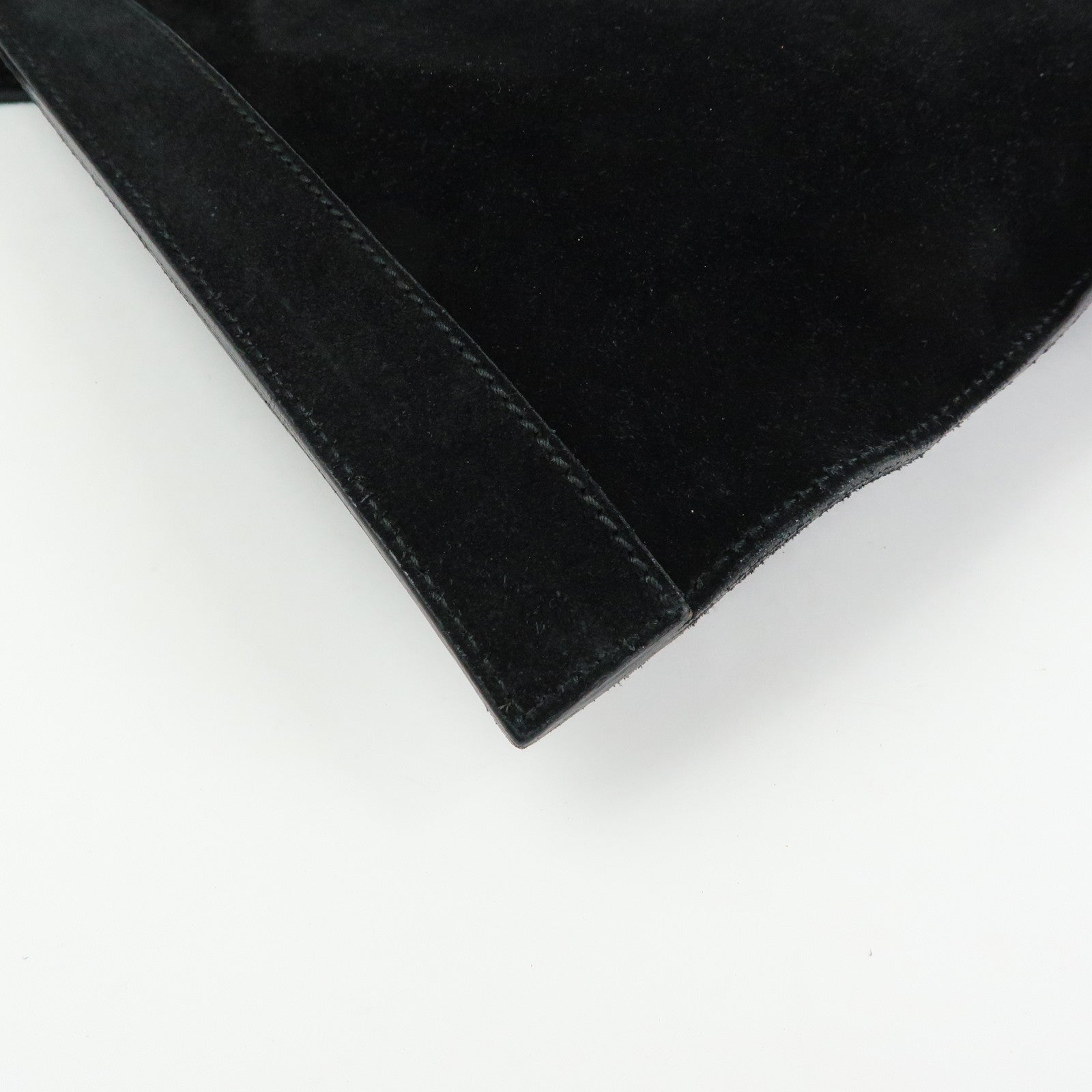 GUCCI Suede Shoulder Bag Crossbody Bag Black 001・2122・1931