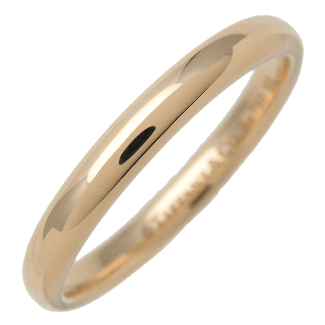 Tiffany & Co Classic Band Ring K18 #50 750YG Yellow Gold US5.5