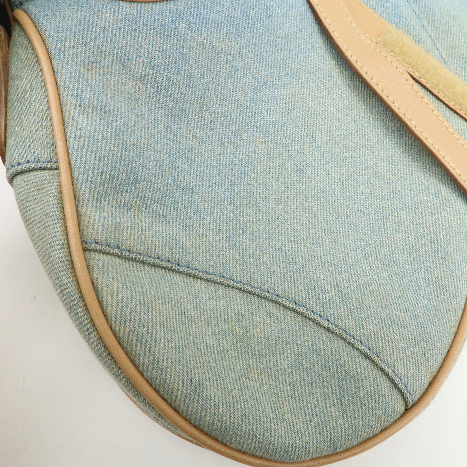 Christian Dior Saddle Denim Leather Shoulder Bag Crossbody Bag