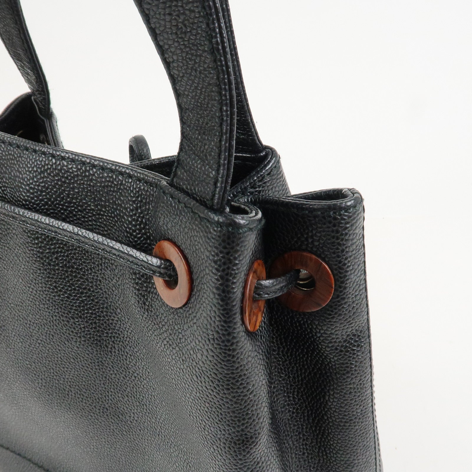 CHANEL COCO Mark Caviarskin Shoulder Bag Hand Bag Black