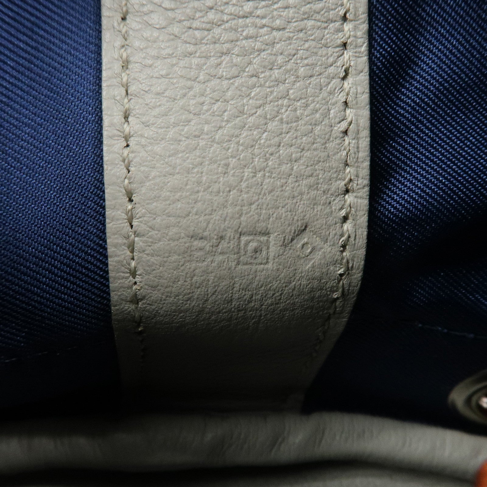 HERMES Soie Cool 22 Silk Leather Shoulder Bag Backpack Orange