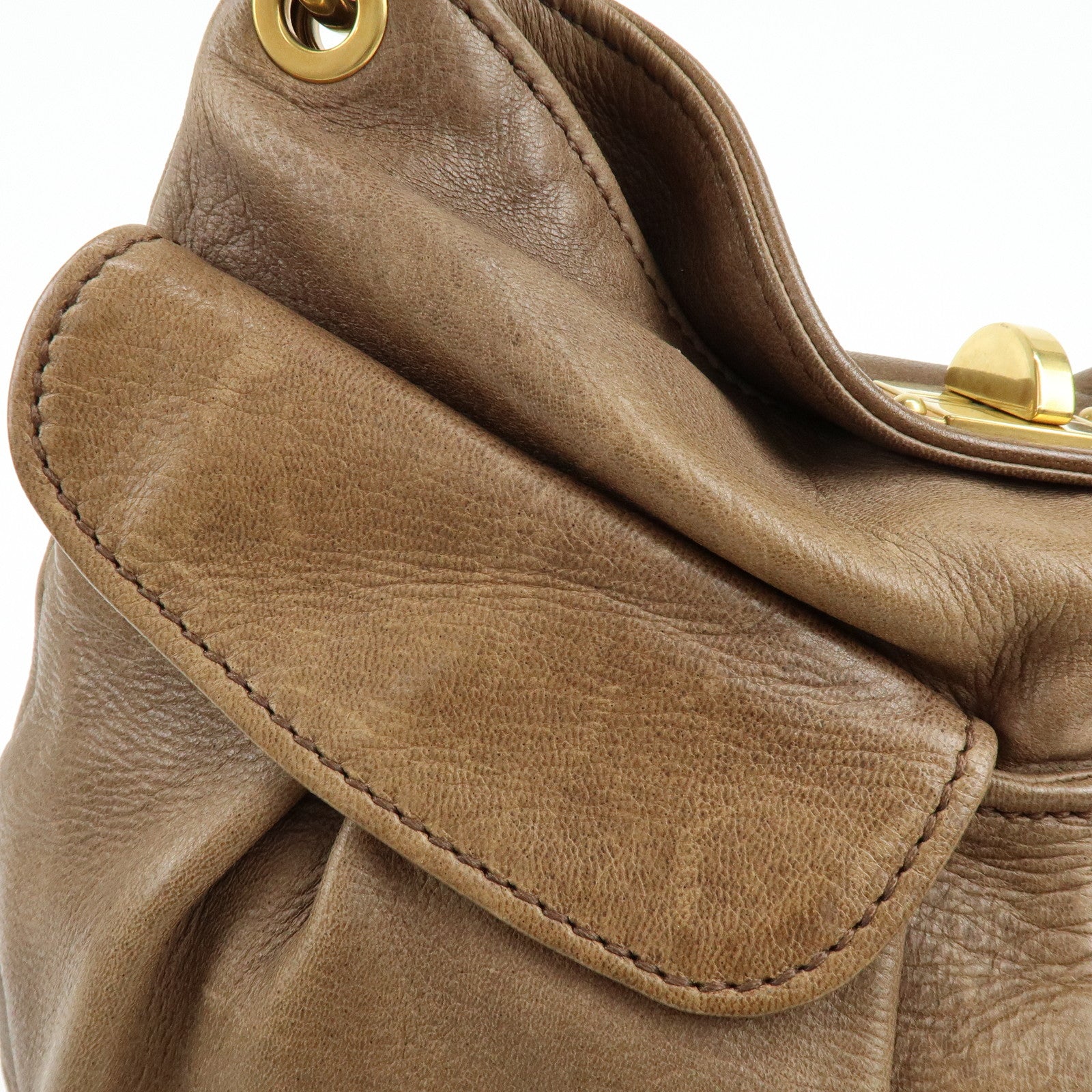 MIU MIU Leather 2Way Bag Hand Bag Shoulder Bag RR1591