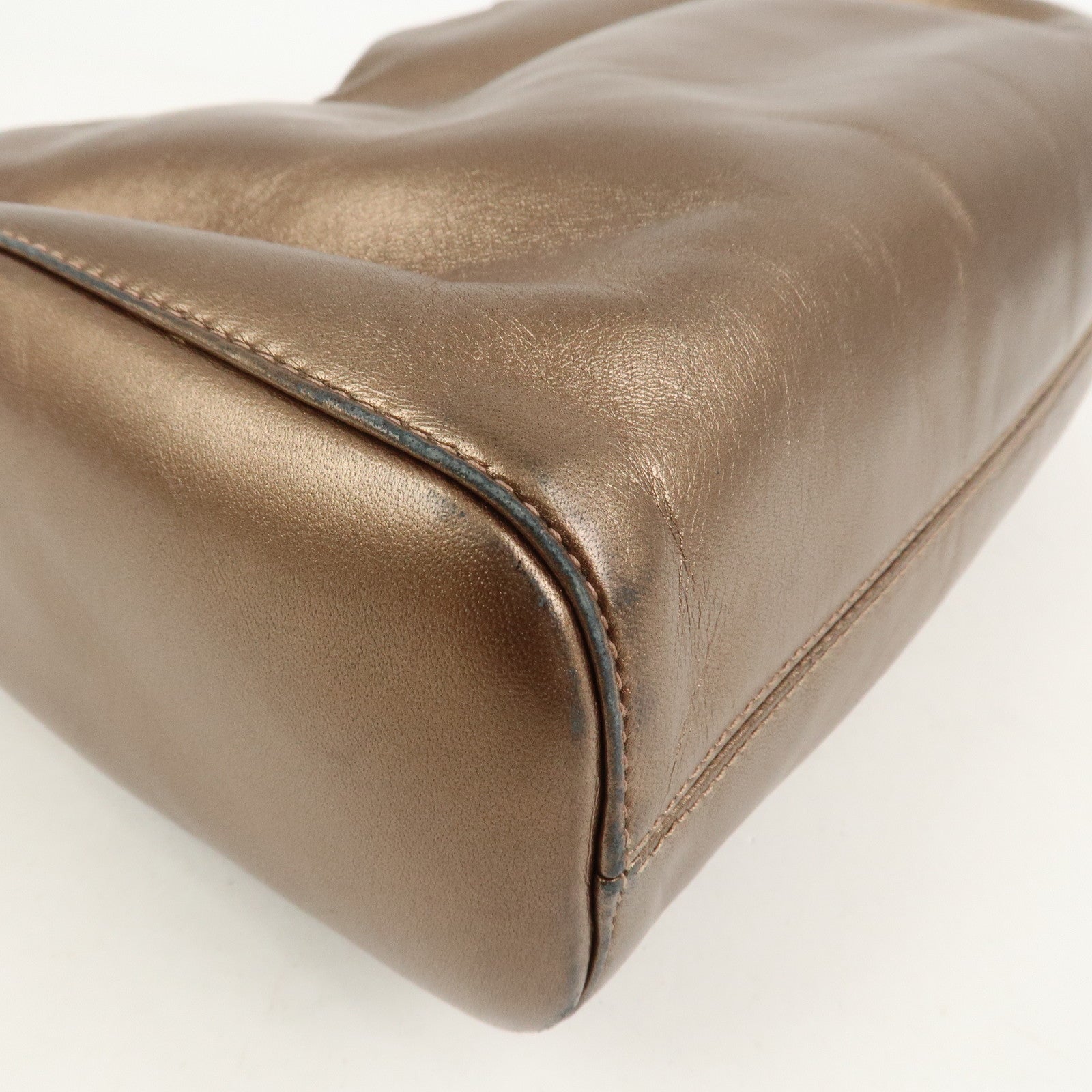 LOEWE Anagram Logo Leather Shoulder Bag Hand Bag Brown