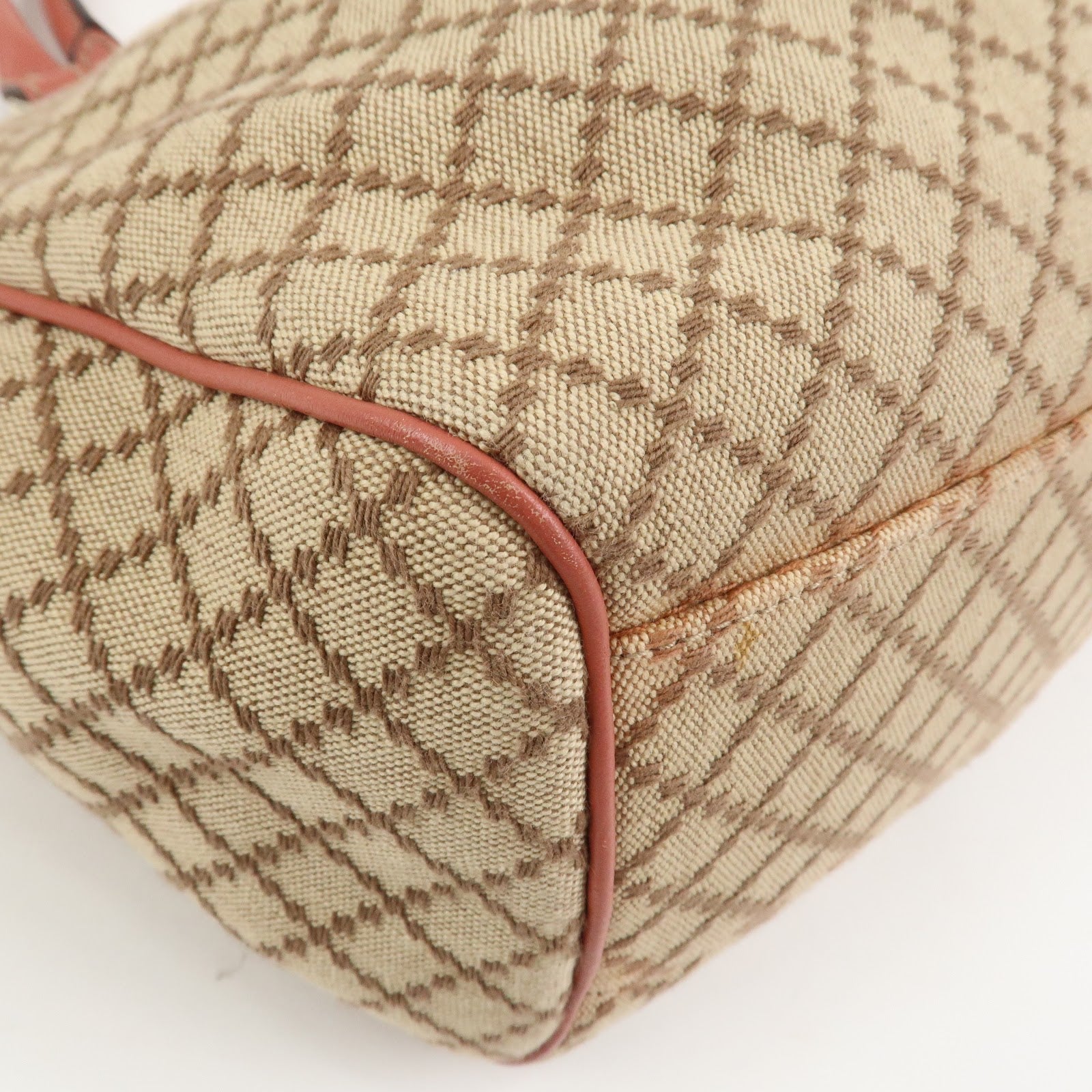 GUCCI Diamante Sukey Interlocking G Tote Bag Hand Bag Brown 211944