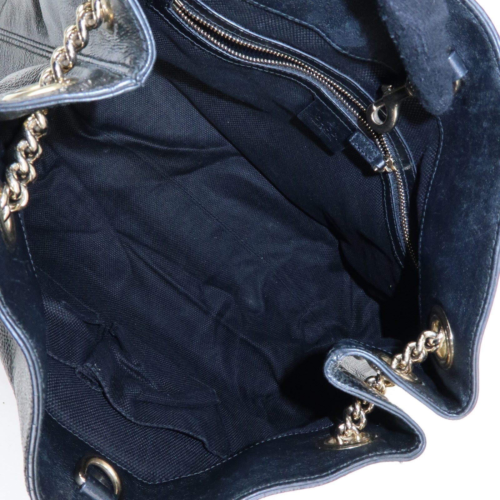 GUCCI SOHO Interlocking G Patent Leather Chain Shoulder Bag 308982