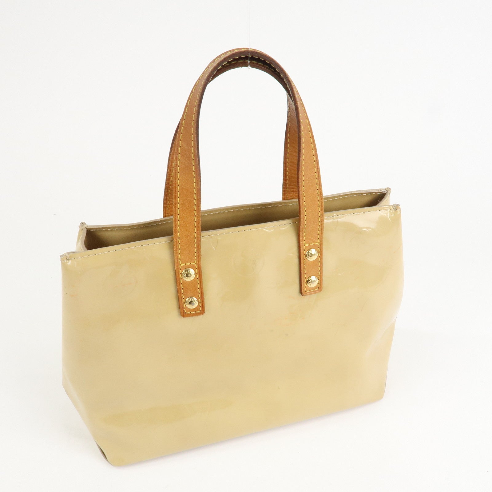 Louis Vuitton Monogram Vernis Lead PM Hand Bag Noisette M91334