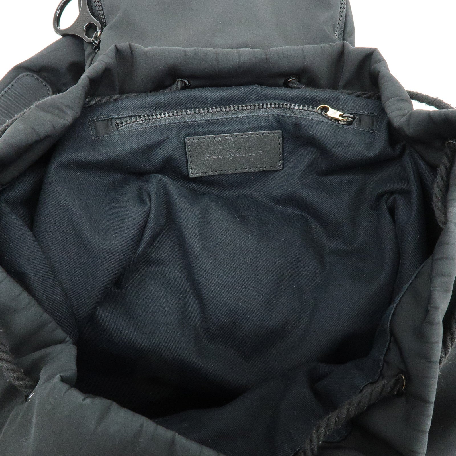 Chloe See by Chloe Nylon Back Pack Star Black