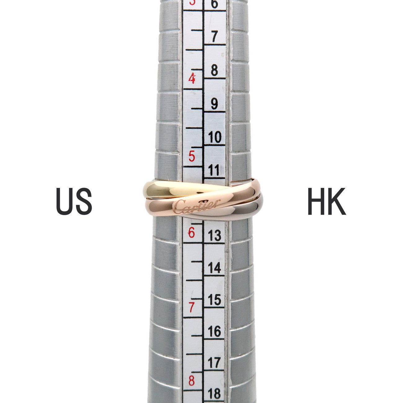 Cartier Trinity Ring SM K18 750YG/WG/PG #50 US5.5 EU50 HK12