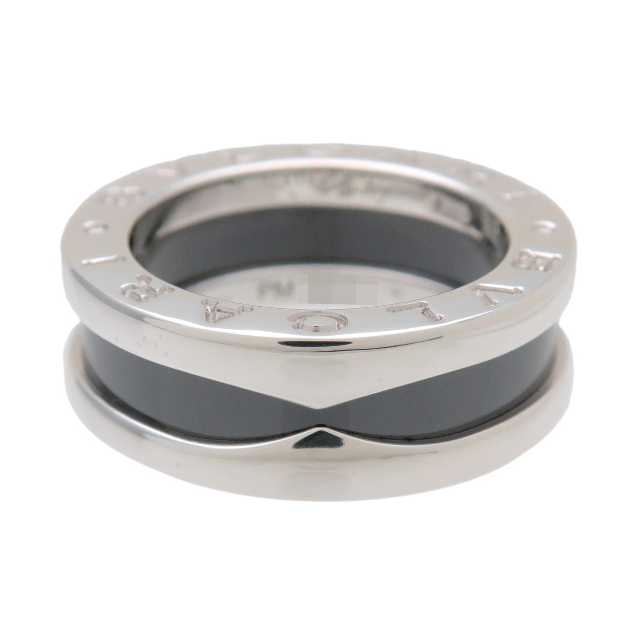 BVLGARI B-Zero1 Save the Children Ring SV925 Black Ceramic #45 US3