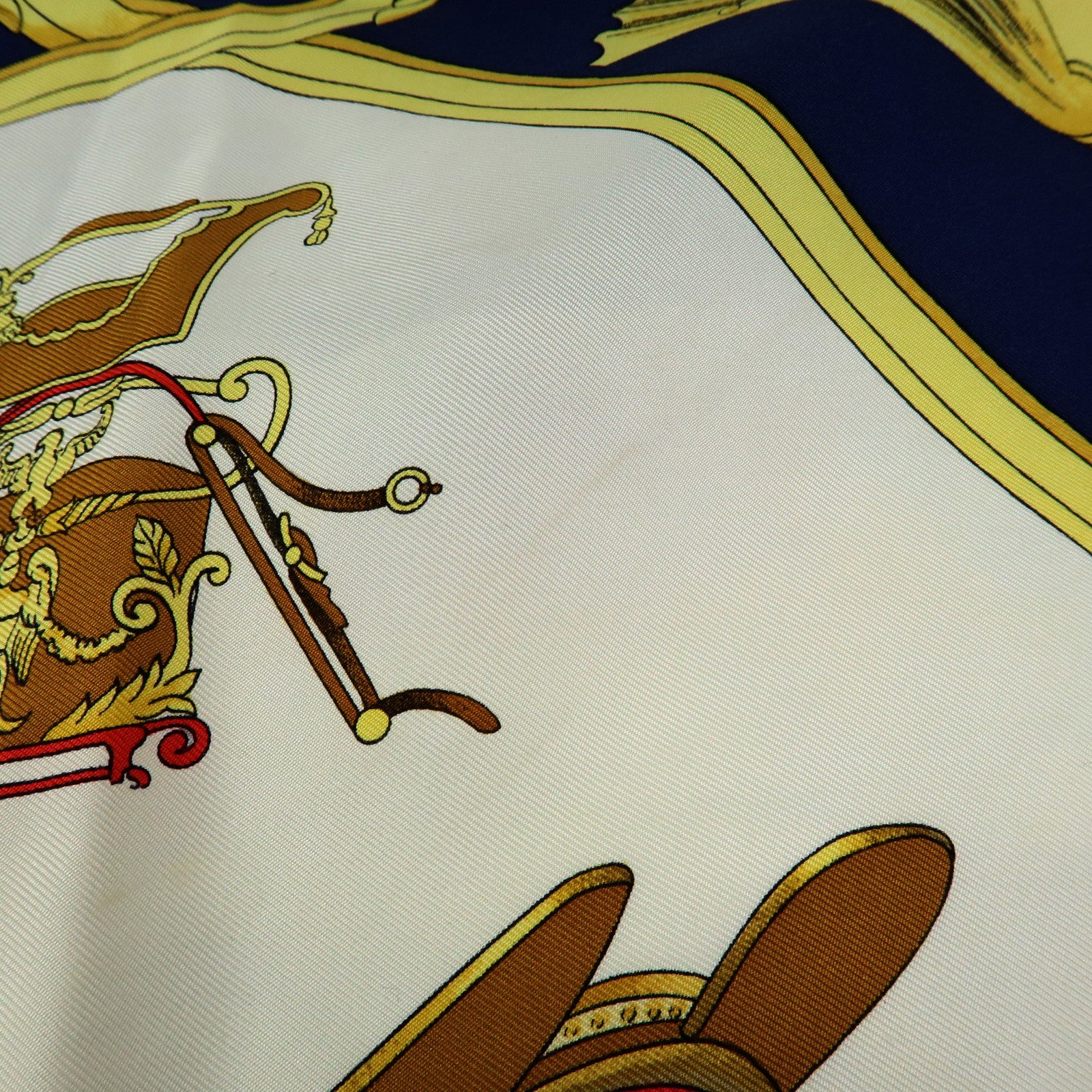 HERMES Carre 90 Silk 100% Scarf SPRINGS Navy White Yelllow Red