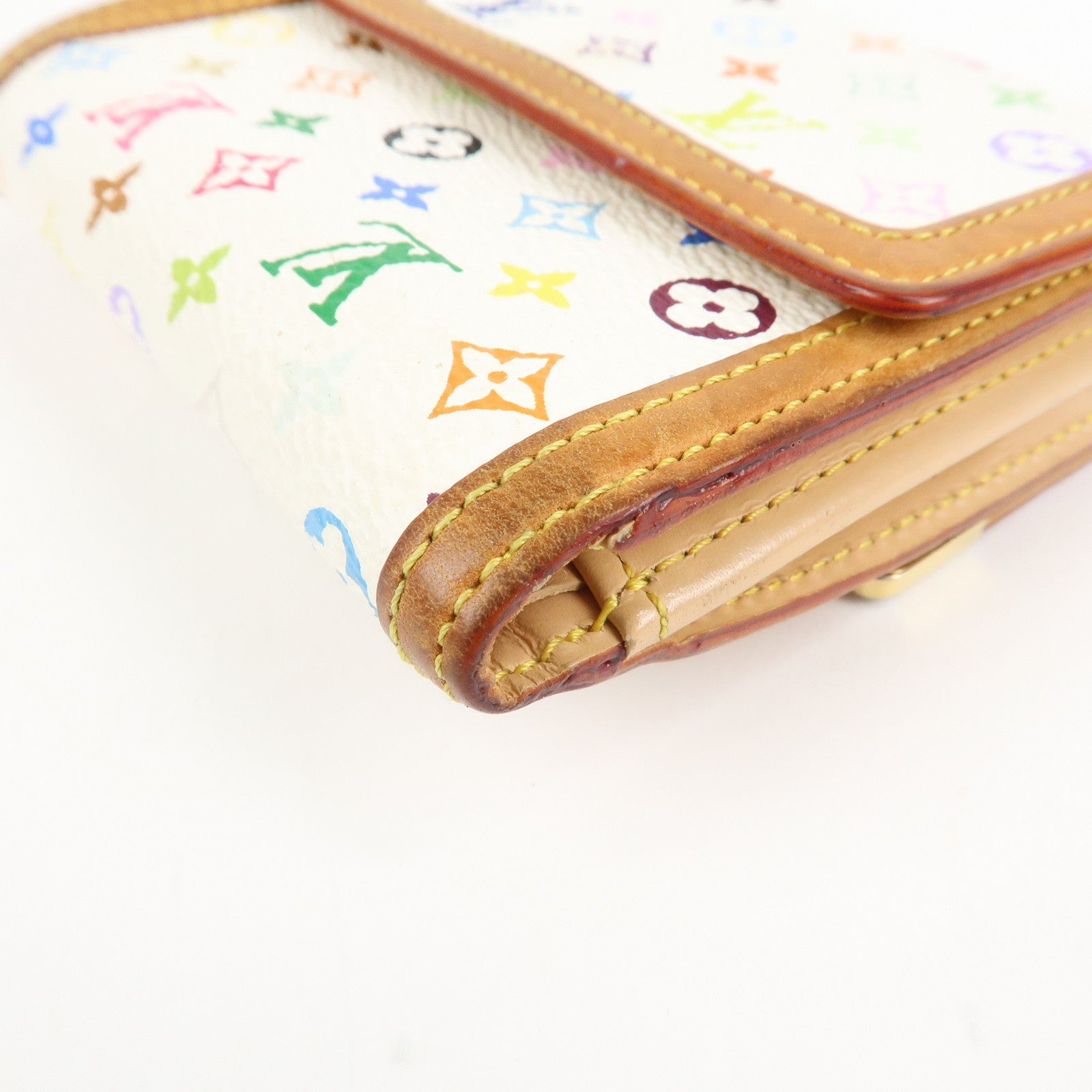 Louis Vuitton Monogram Multicolor Porte Monnaie Billets Carte Credit M92983 Used