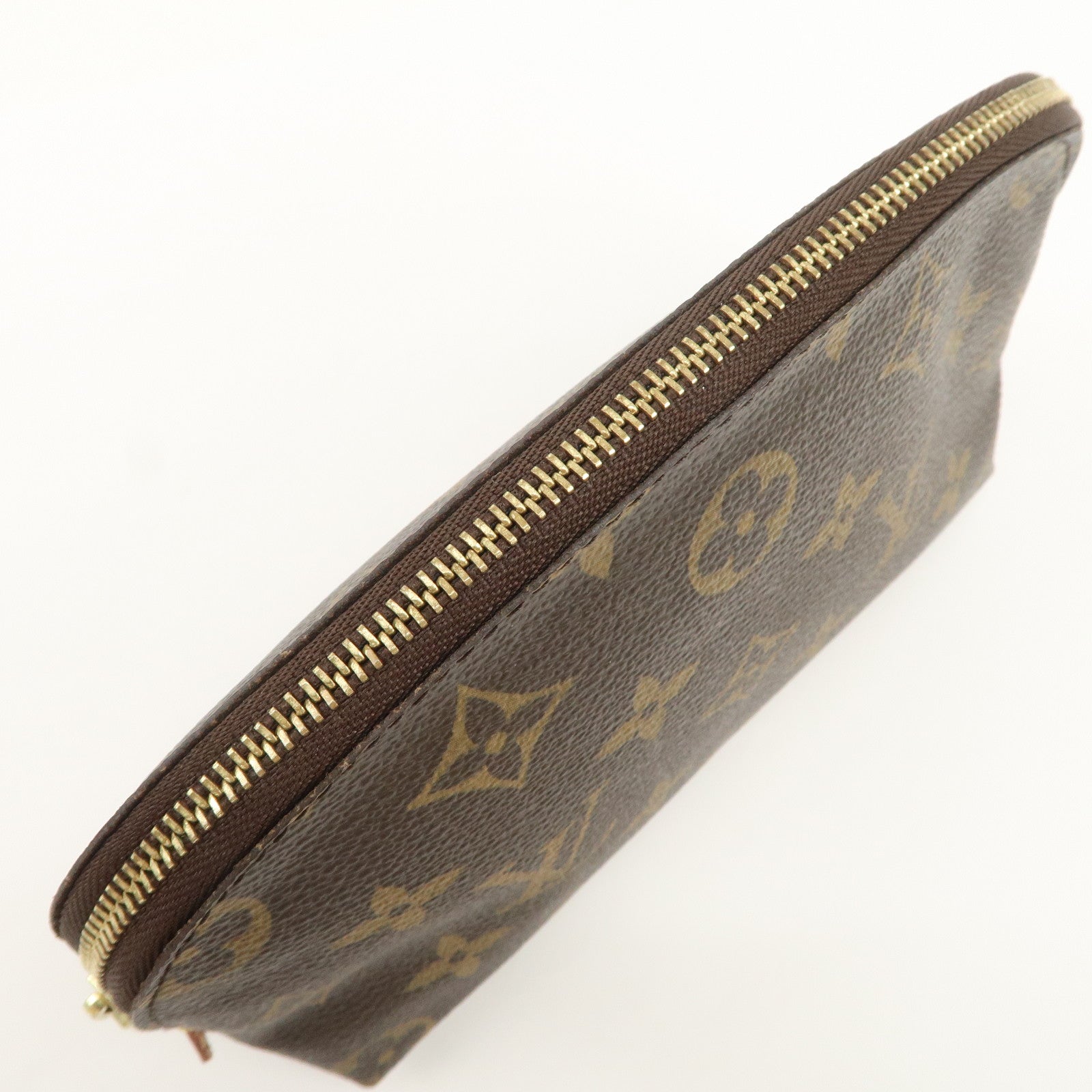 Louis Vuitton Monogram Pochette Cosmetic Pouch Brown M47515