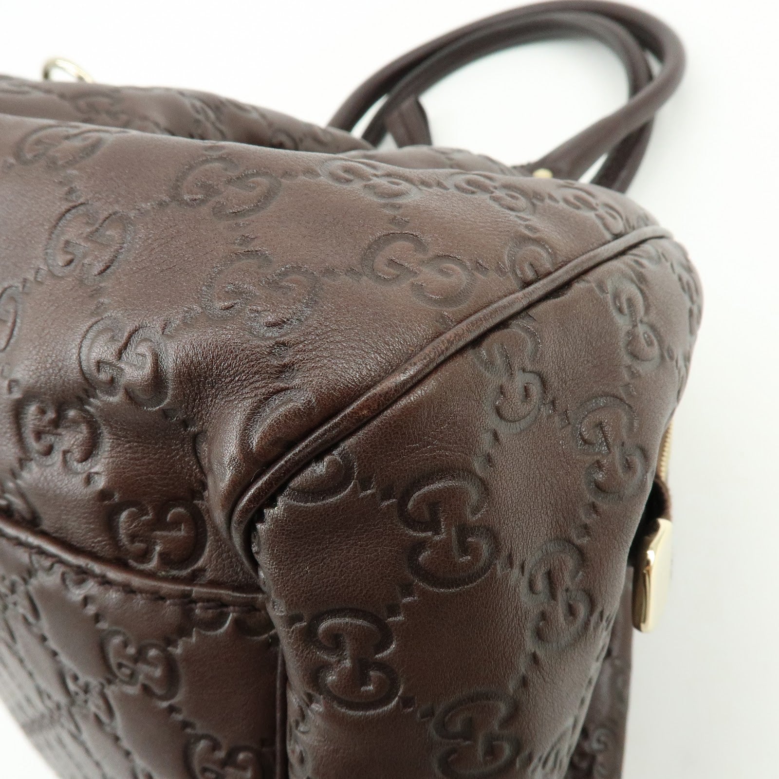 GUCCI Sukey Interlocking G Guccissima Leather 2WAY Bag Brown 223974
