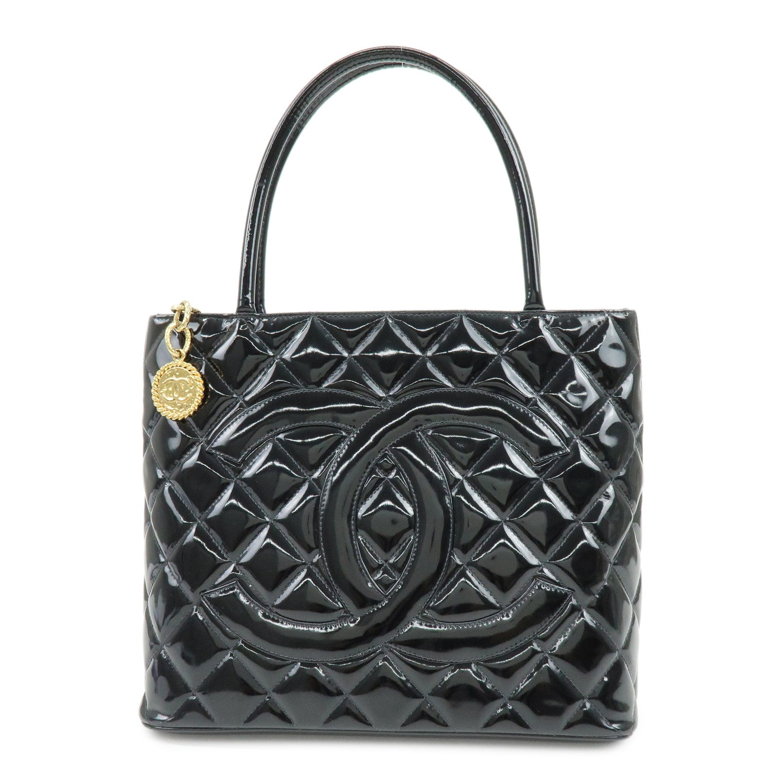 CHANEL Matelasse COCO Mark Medallion Tote Bag Hand Bag A01804