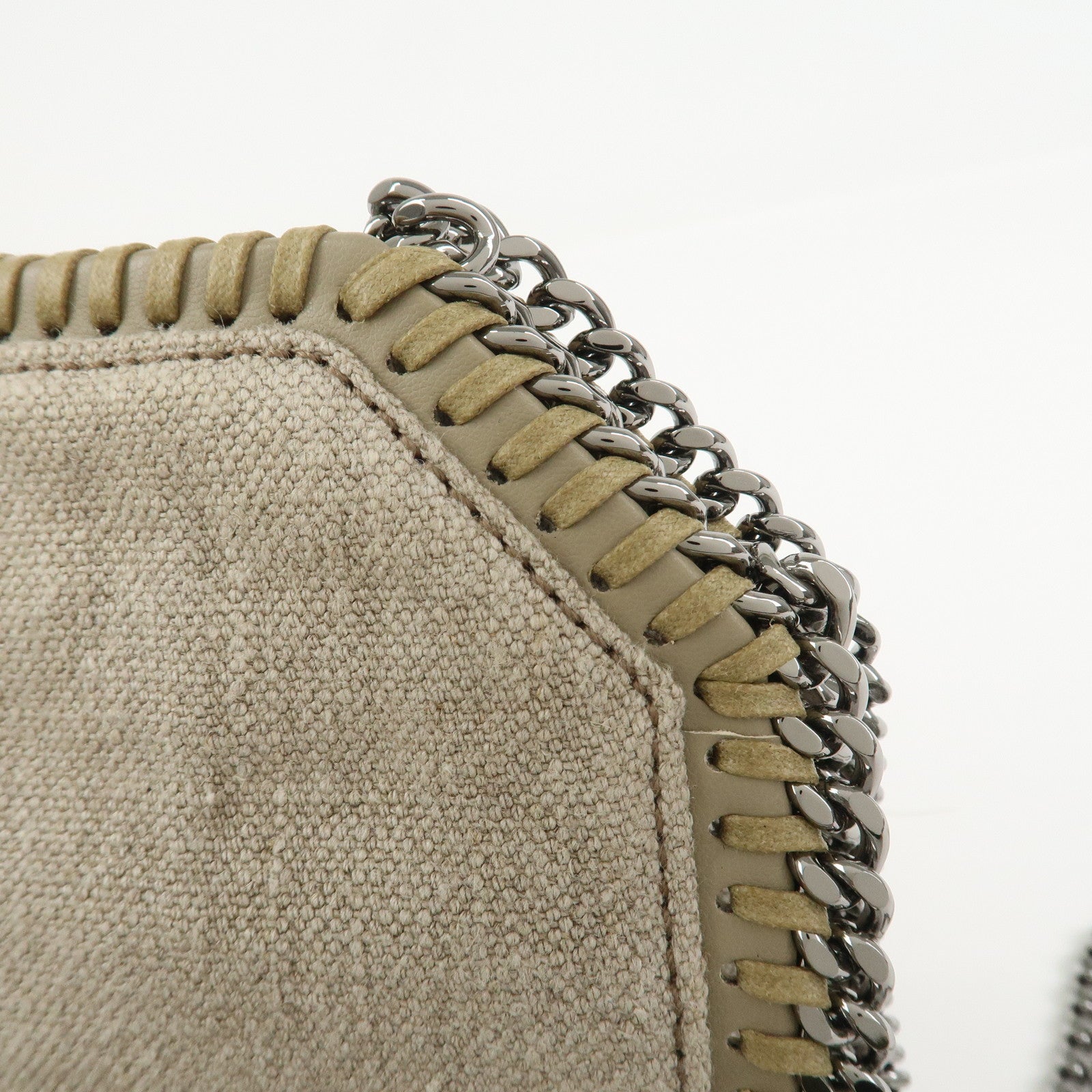 STELLA MCCARTNEY Falabella Canvas 2Way Hand Bag Shoulder Bag Beige