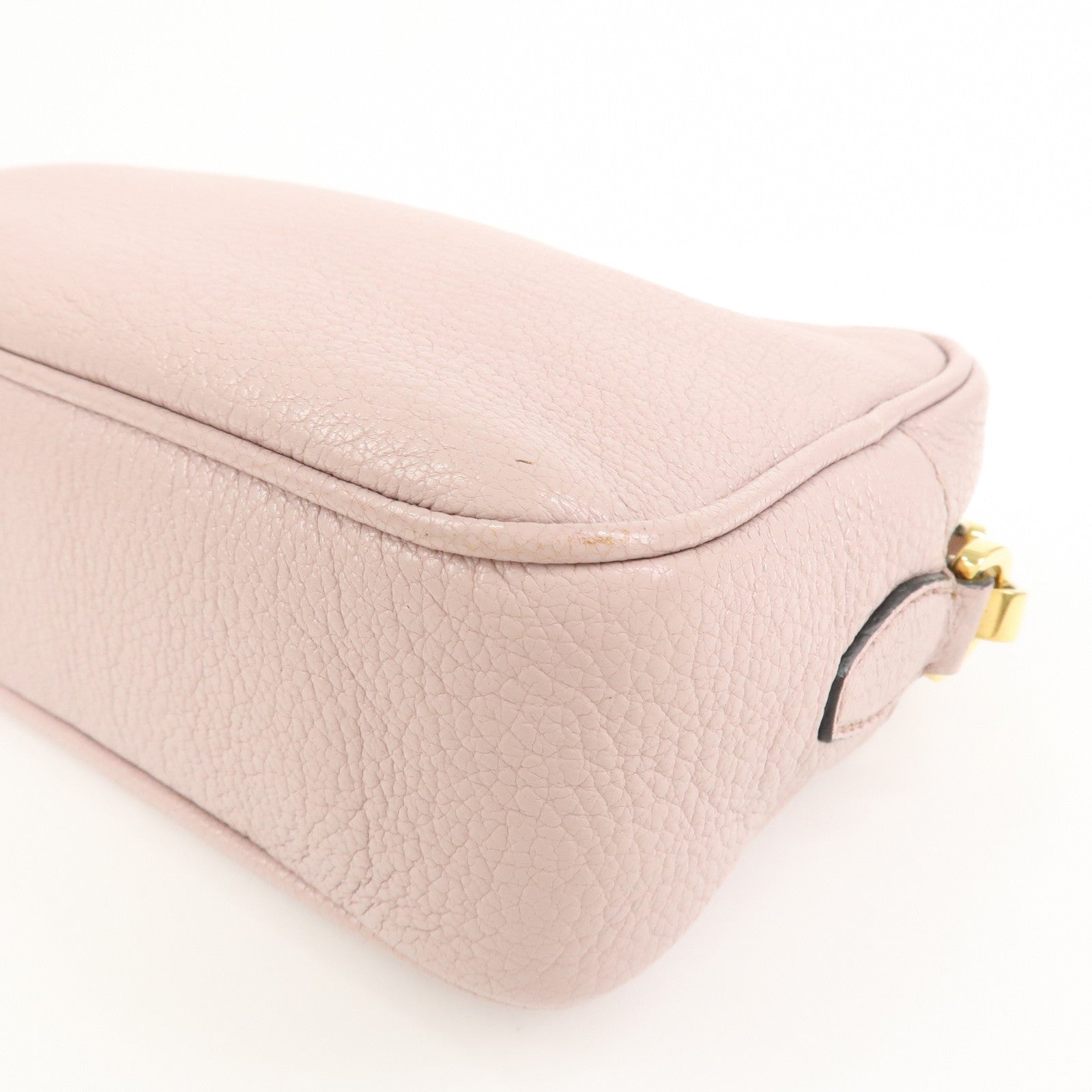 MIU MIU Leather Shoulder Bag Crossbody Bag Pink 5BH056