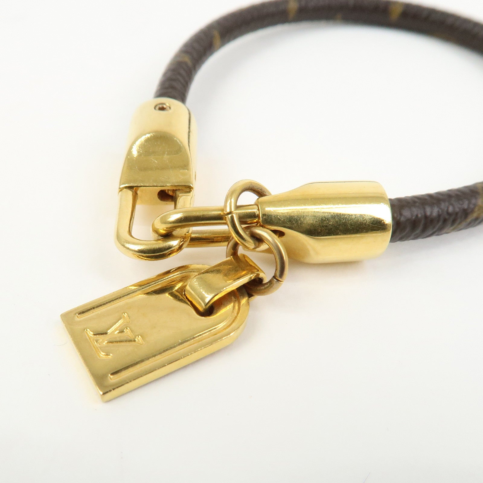 Louis Vuitton Monogram Bracelet Lock It Brown M6605