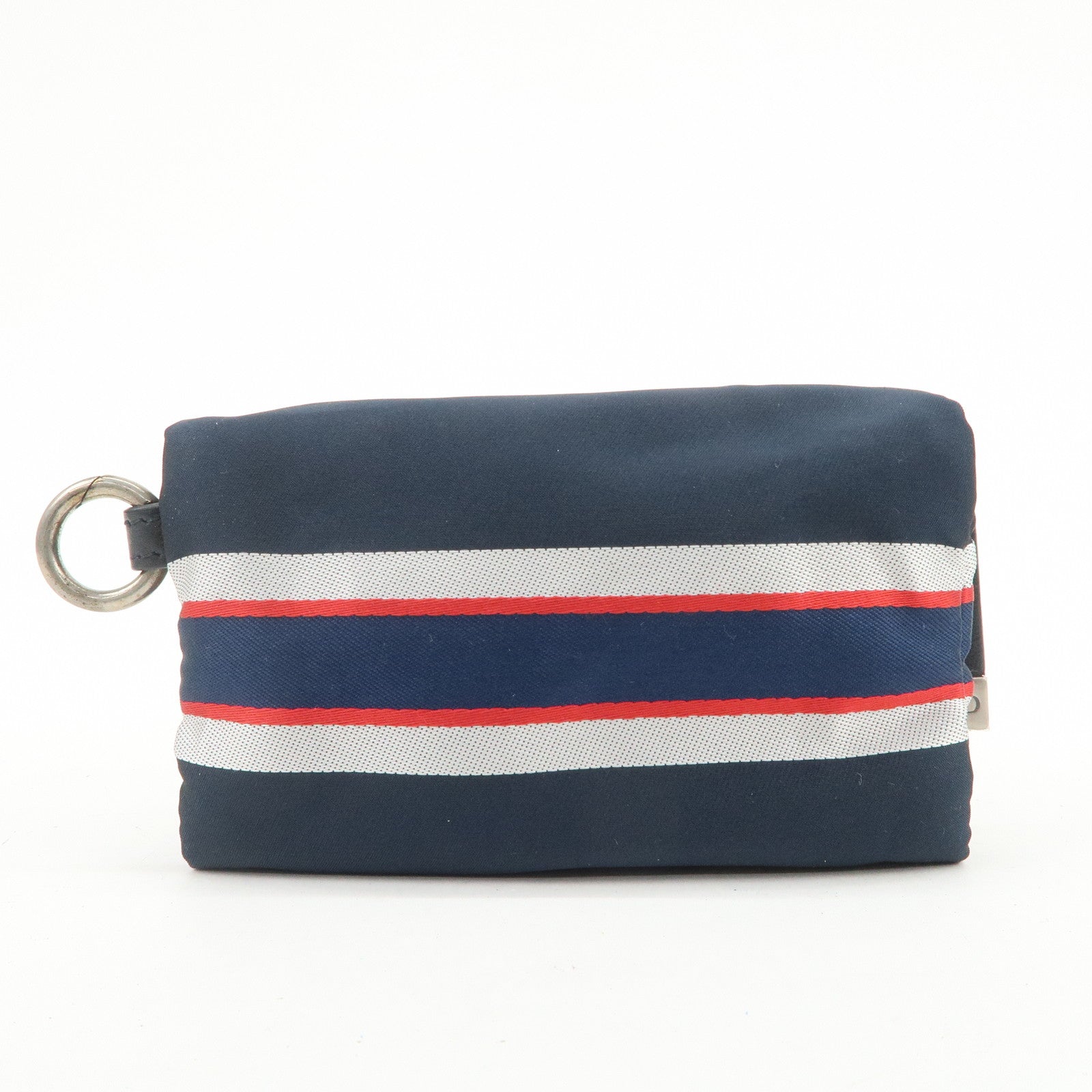 Christian Dior Alps Star Nylon Mini Pouch Navy Silver Red
